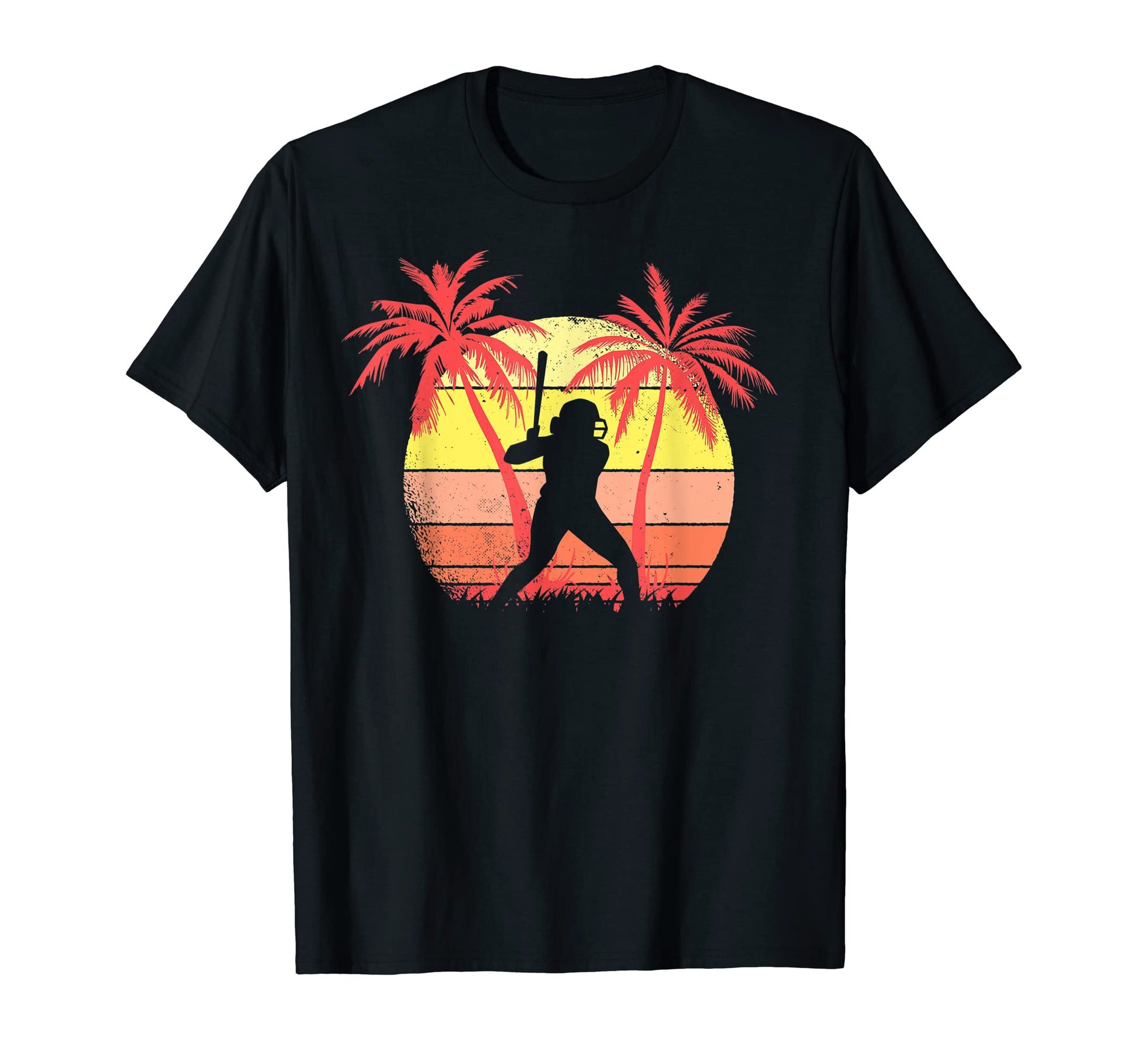 Softball Homerun Hit Summer Sunset 80S T-Shirt - Graphic Print for Adults - T-Shirt, Sweatshirt, Hoodie