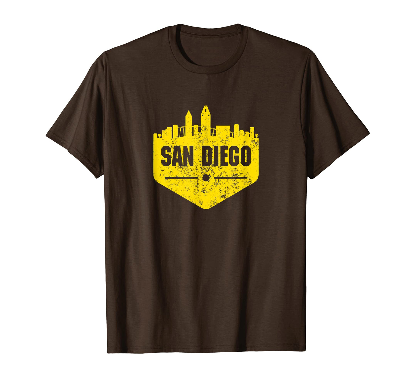 Distressed San Diego Baseball Home Plate T-Shirt - Minimalist Print Unisex - T-Shirt, Sweatshirt, Hoodie