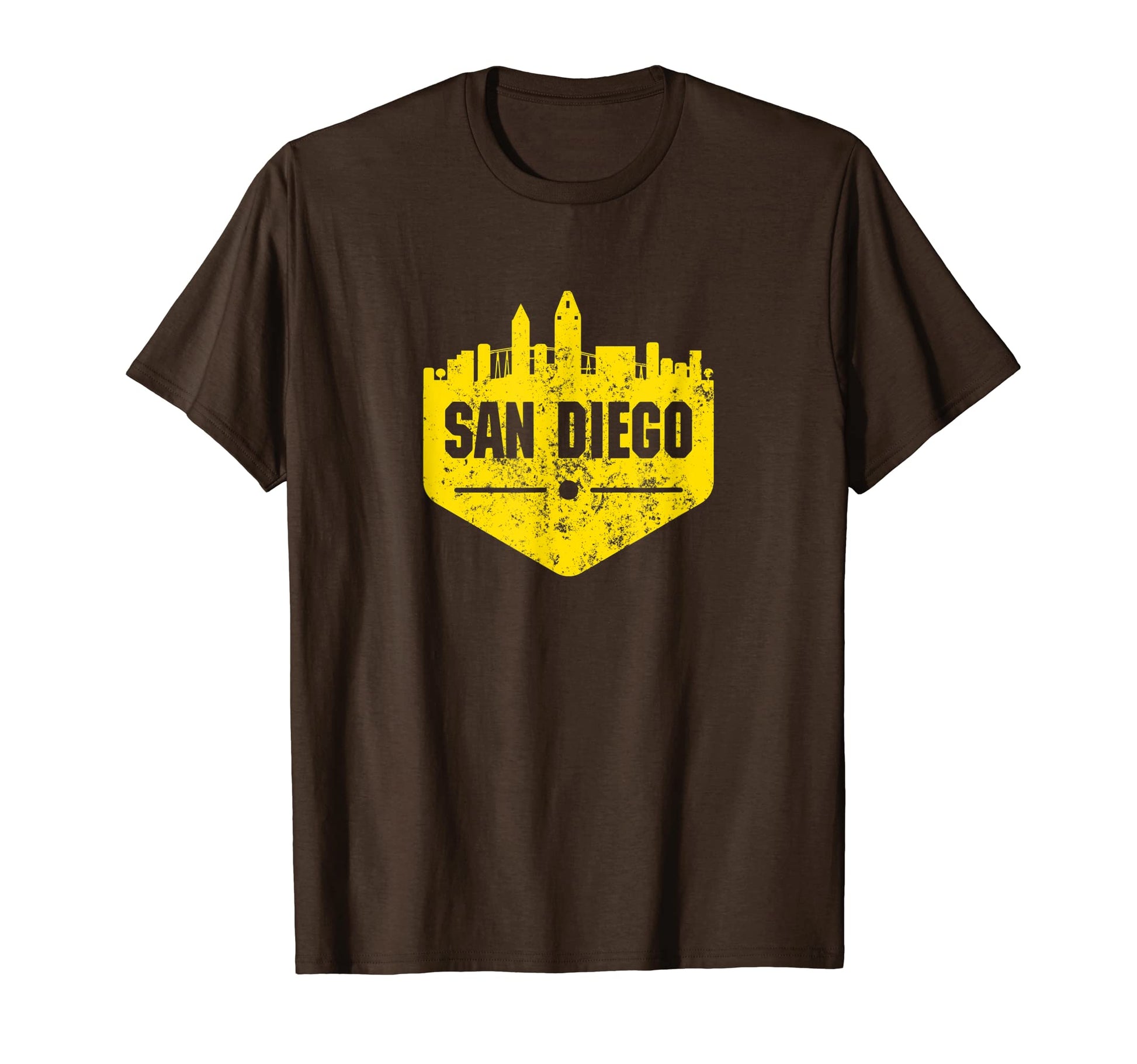 Distressed San Diego Baseball Home Plate T-Shirt - Minimalist Print Unisex - T-Shirt, Sweatshirt, Hoodie