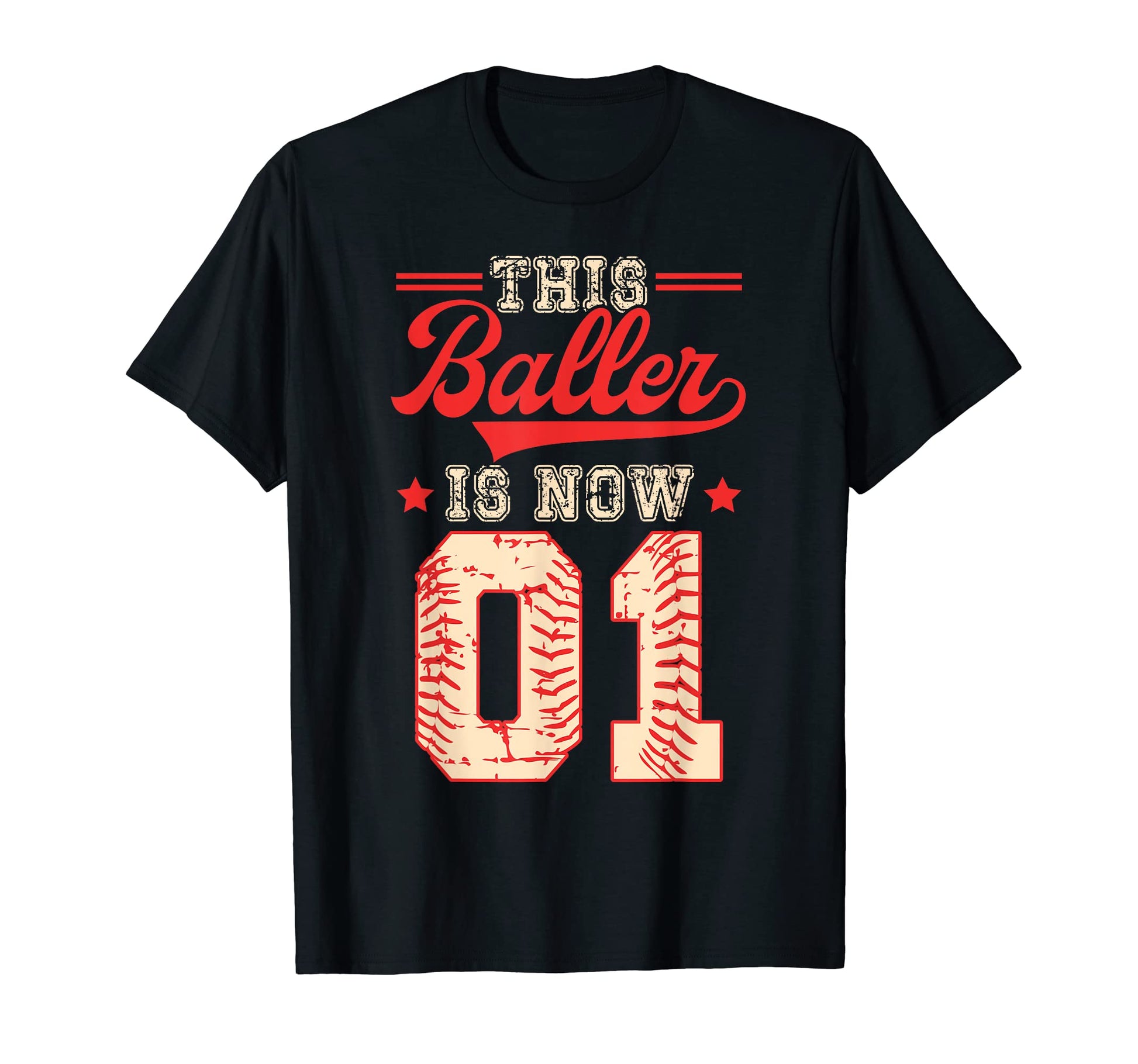 This Baller Is Now 1 Baseball T-Shirt - Minimalist Print Men Women - T-Shirt, Sweatshirt, Hoodie