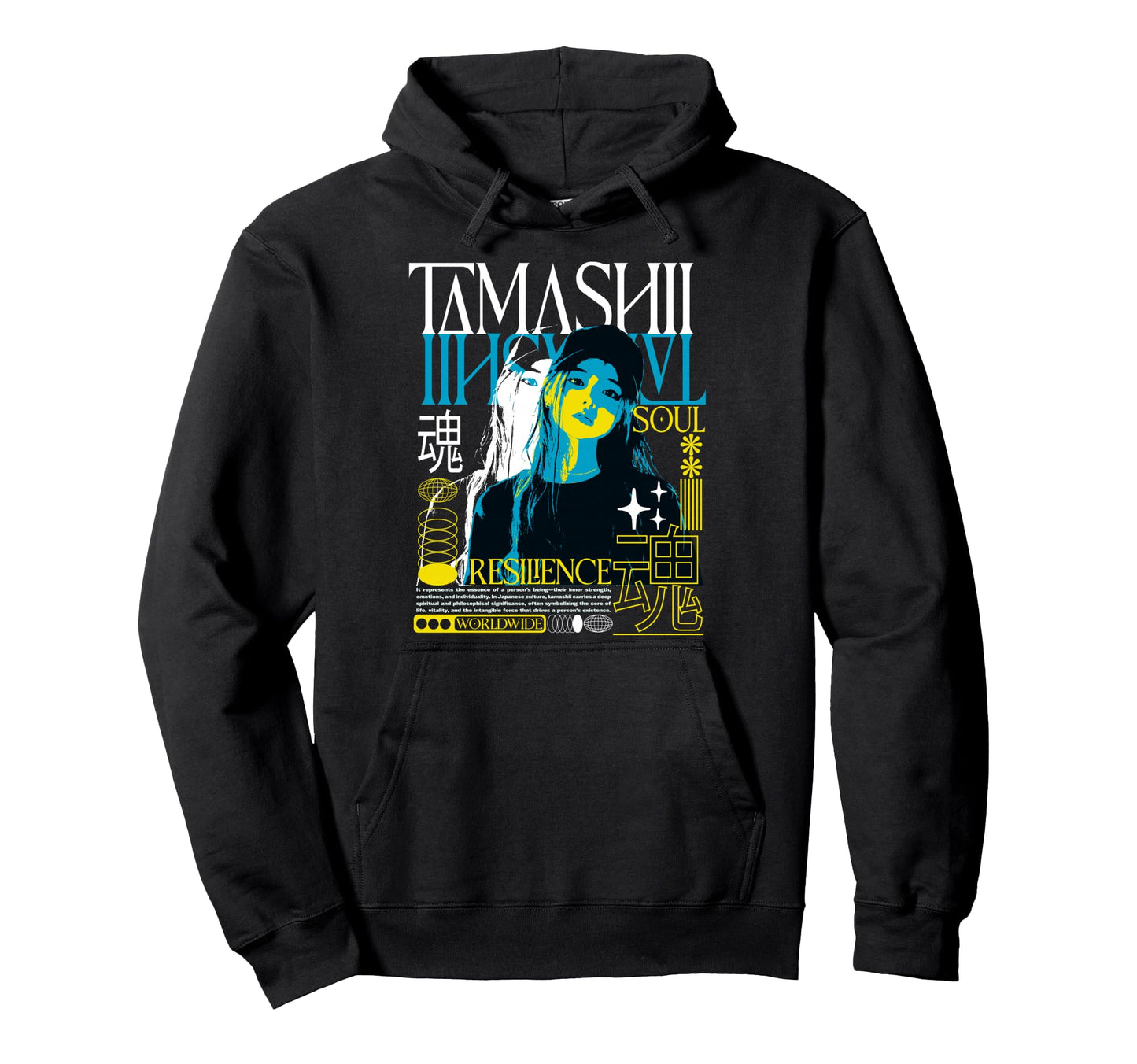 Y2K Japanese Bold Urban Graffiti Hoodie - Fun Novelty Design Men Women - T-Shirt, Sweatshirt, Hoodie