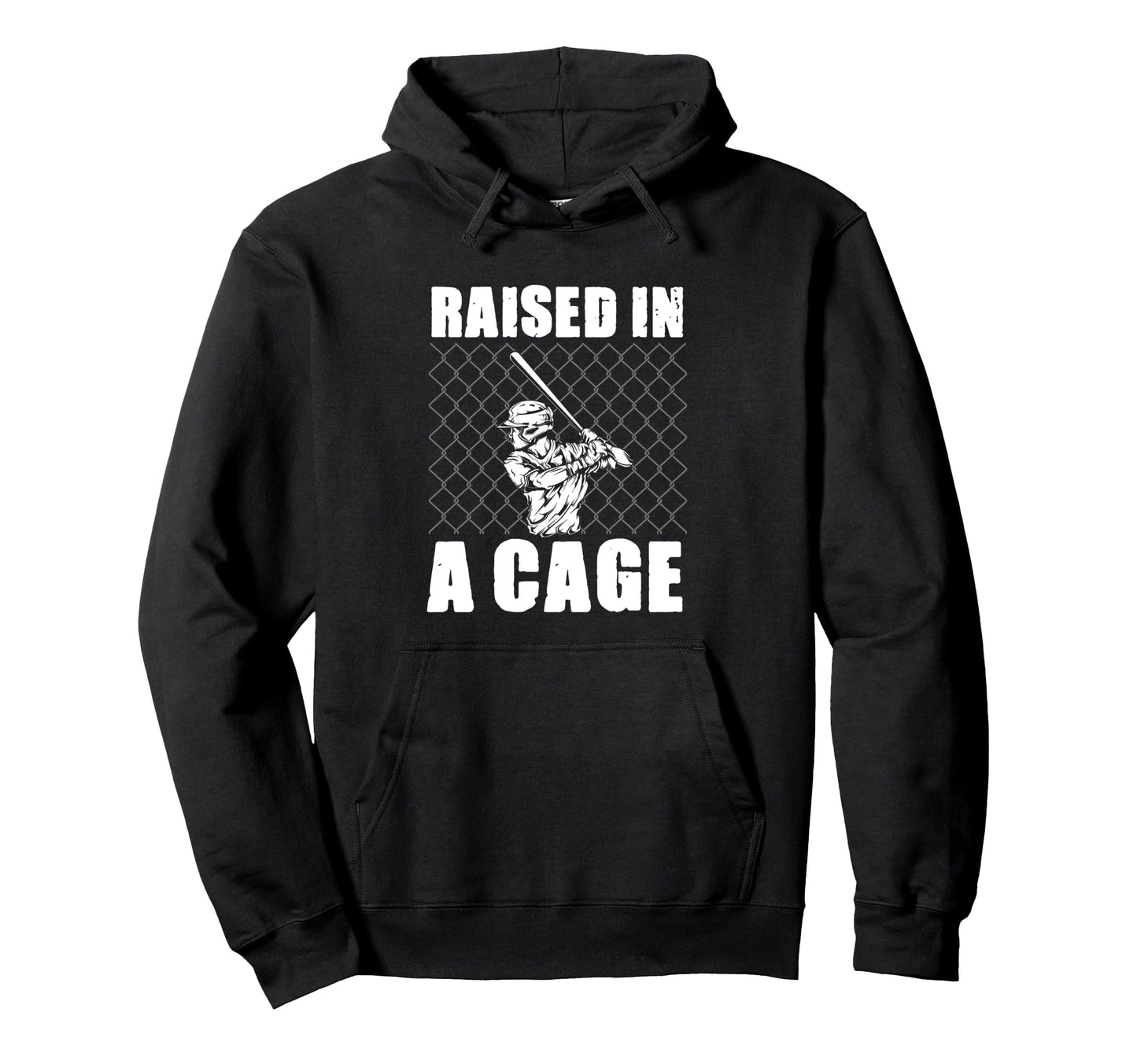 Raised Cage Baseball Catcher Pitch Hoodie - Minimalist Print Men Women - T-Shirt, Sweatshirt, Hoodie