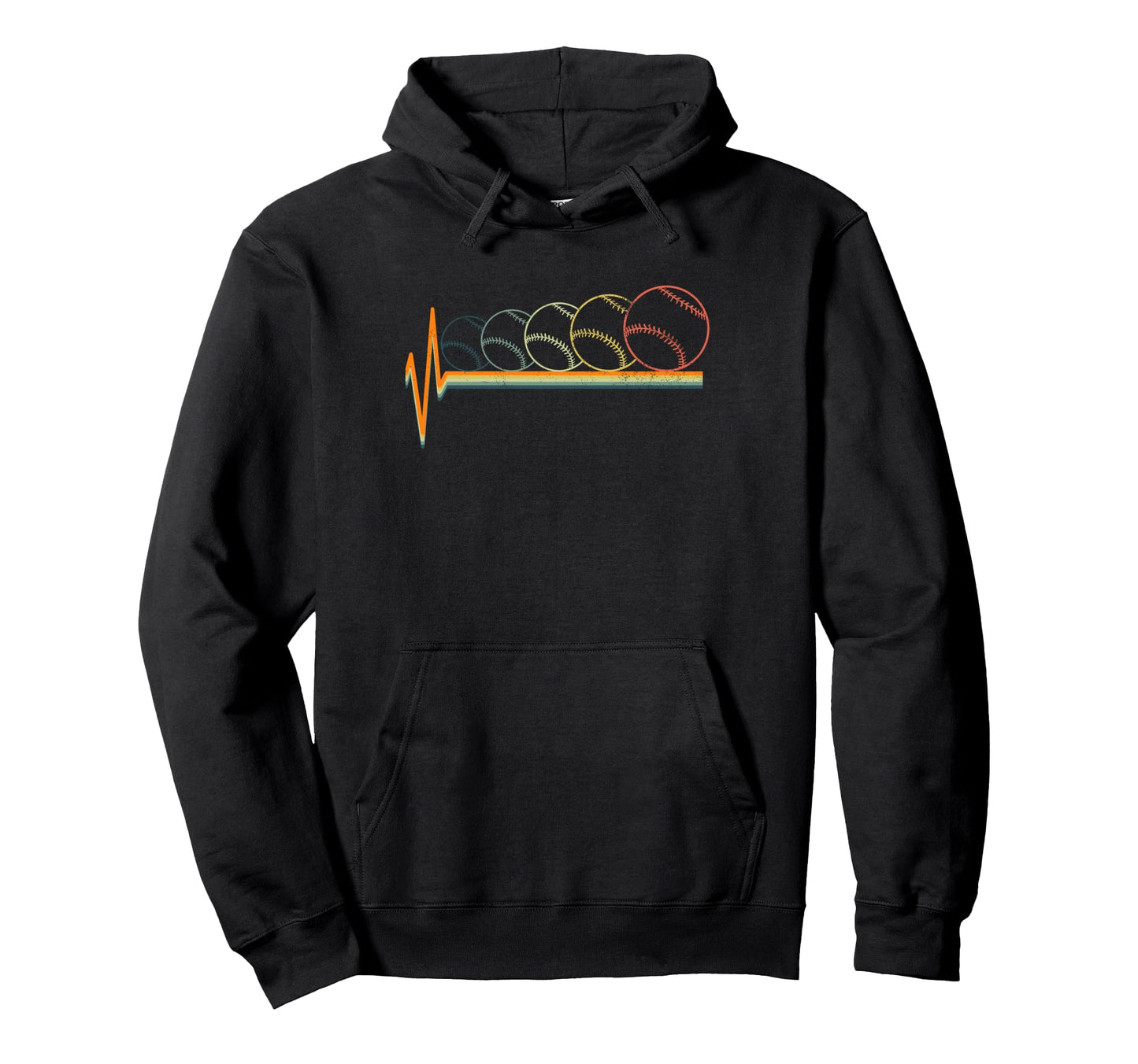 Baseball Heartbeat Heart Hoodie - Casual Everyday Wear for Adults - T-Shirt, Sweatshirt, Hoodie