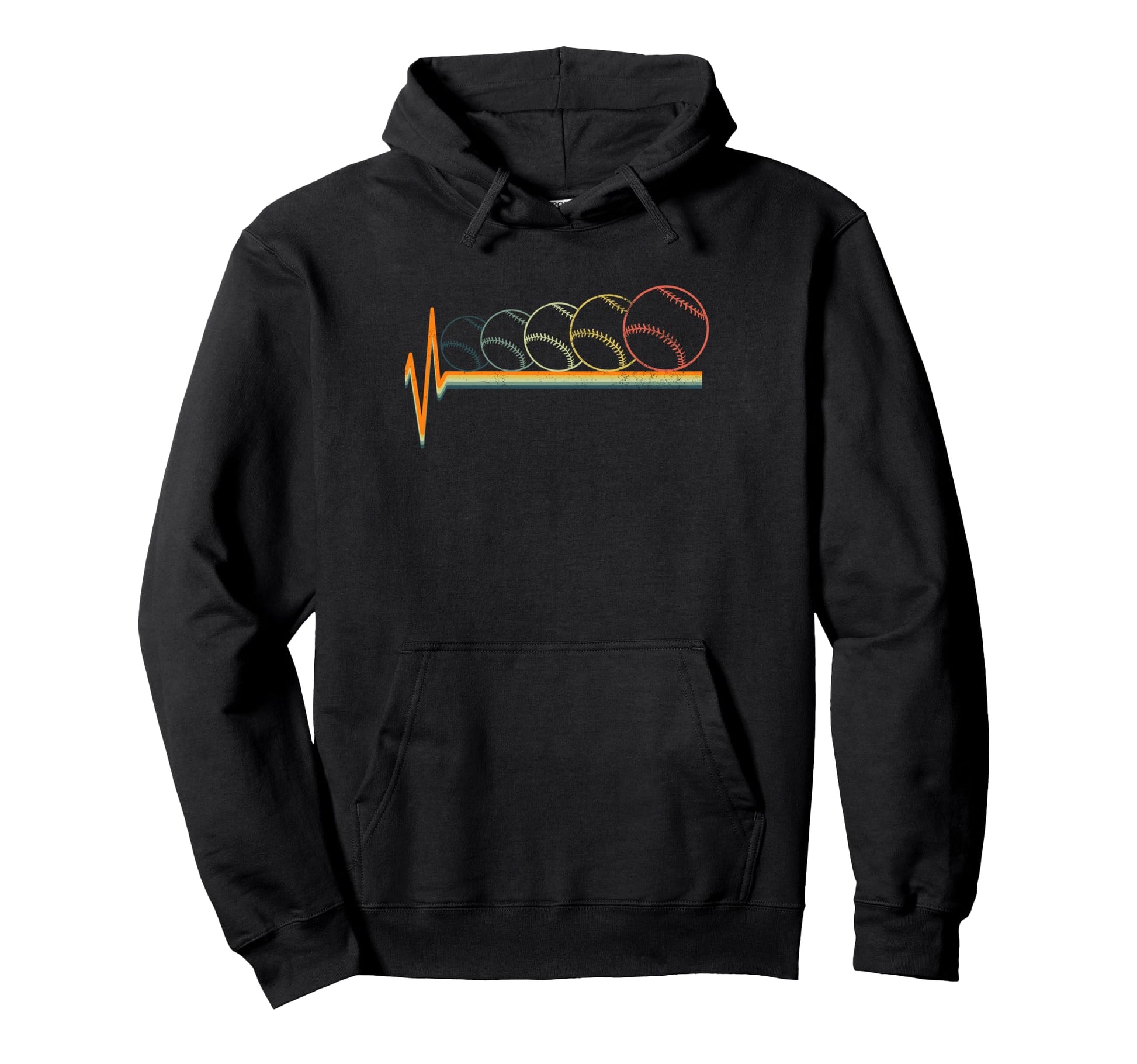 Baseball Heartbeat Heart Hoodie - Casual Everyday Wear for Adults - T-Shirt, Sweatshirt, Hoodie