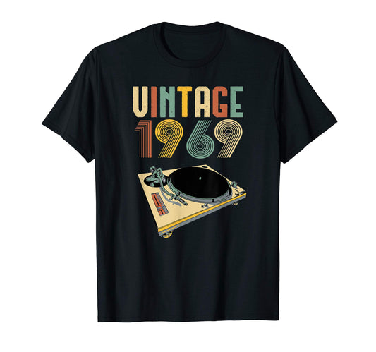 1969 Record Player Vinyl Lovers T-Shirt - Novelty Apparel for Adults - T-Shirt, Sweatshirt, Hoodie