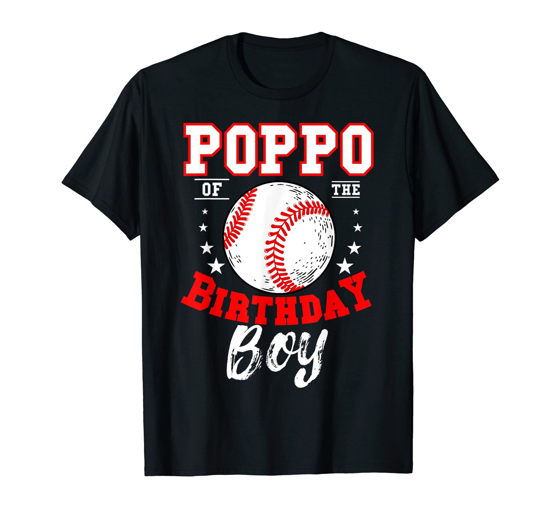 Poppo Birthday Baseball Theme Bday T-Shirt - Custom Art Print Unisex - T-Shirt, Sweatshirt, Hoodie
