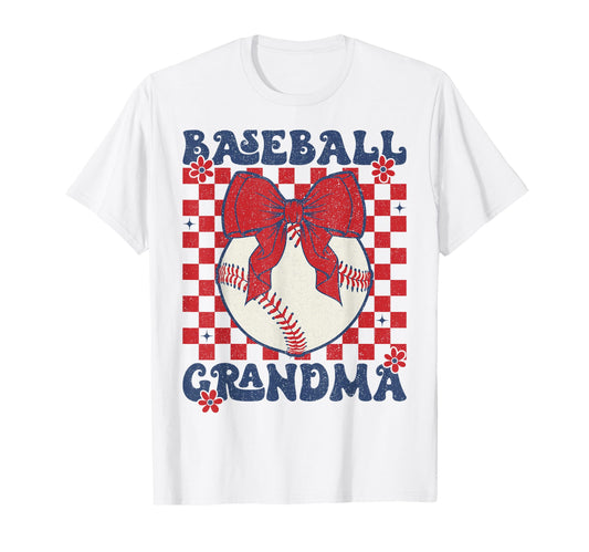 Baseball Grandma Coquette Bow Game T-Shirt - Aesthetic Graphic for Adults - T-Shirt, Sweatshirt, Hoodie