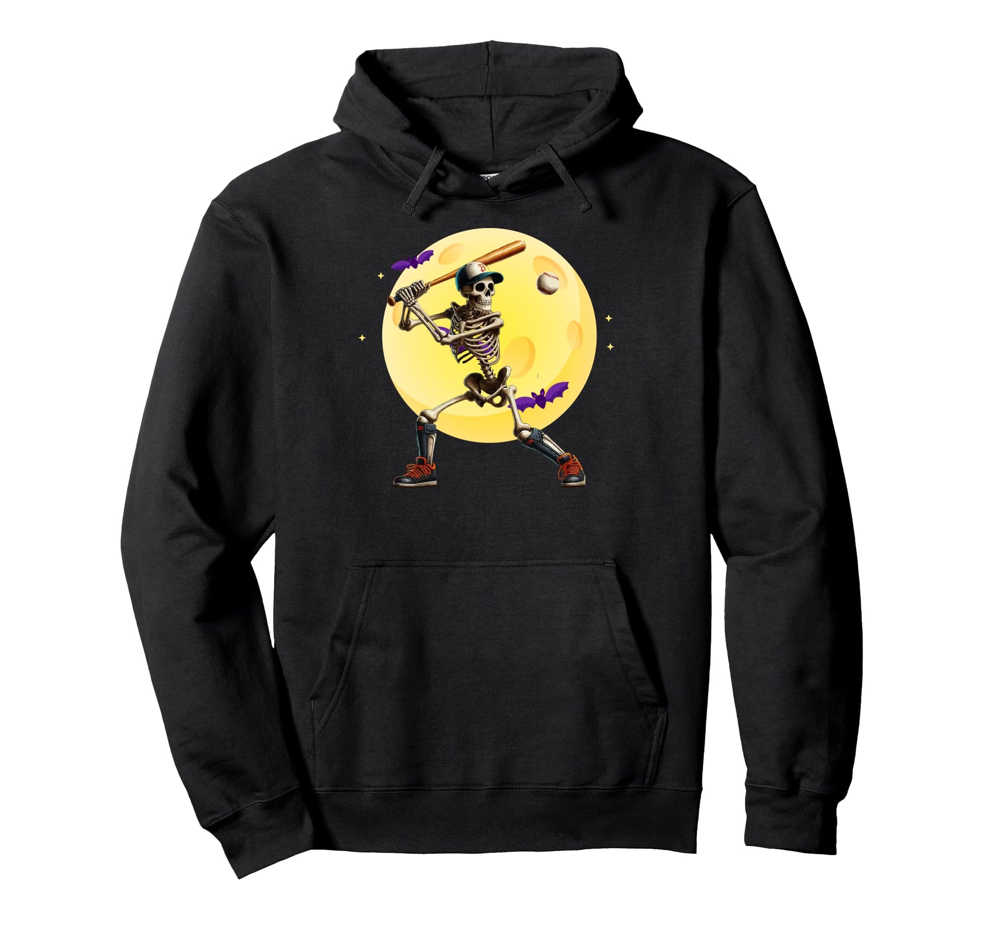 Funny Skeleton Baseball Player Halloween Hoodie - Streetwear Style Unisex - T-Shirt, Sweatshirt, Hoodie
