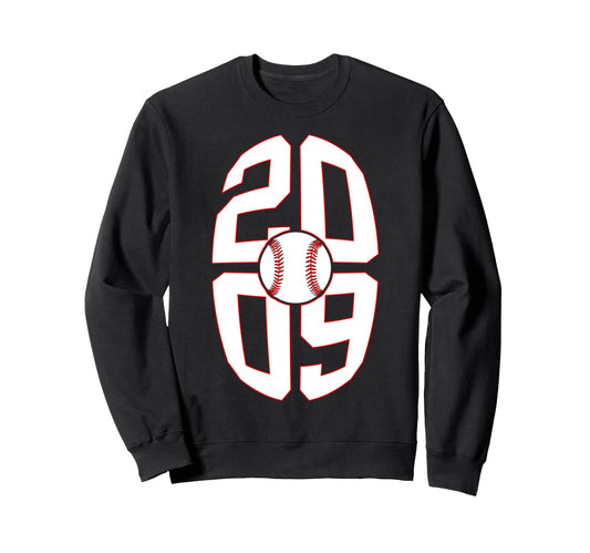 17 Years 2009 Baseball 17Th Birthday Sweatshirt - Minimalist Print Unisex - T-Shirt, Sweatshirt, Hoodie