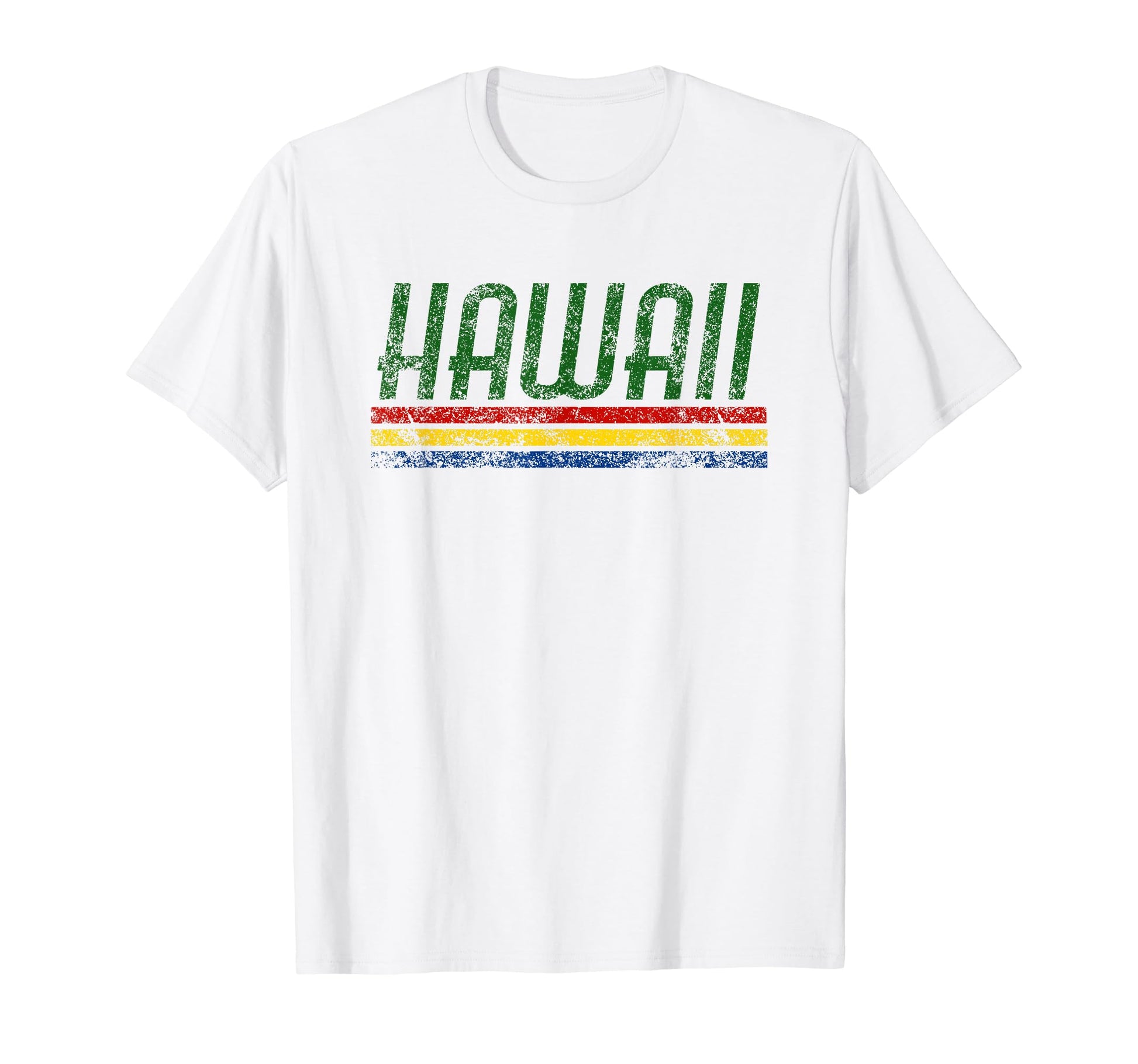 Hawaii Weathered Stripe Throwback T-Shirt - Fun Novelty Design Men Women - T-Shirt, Sweatshirt, Hoodie