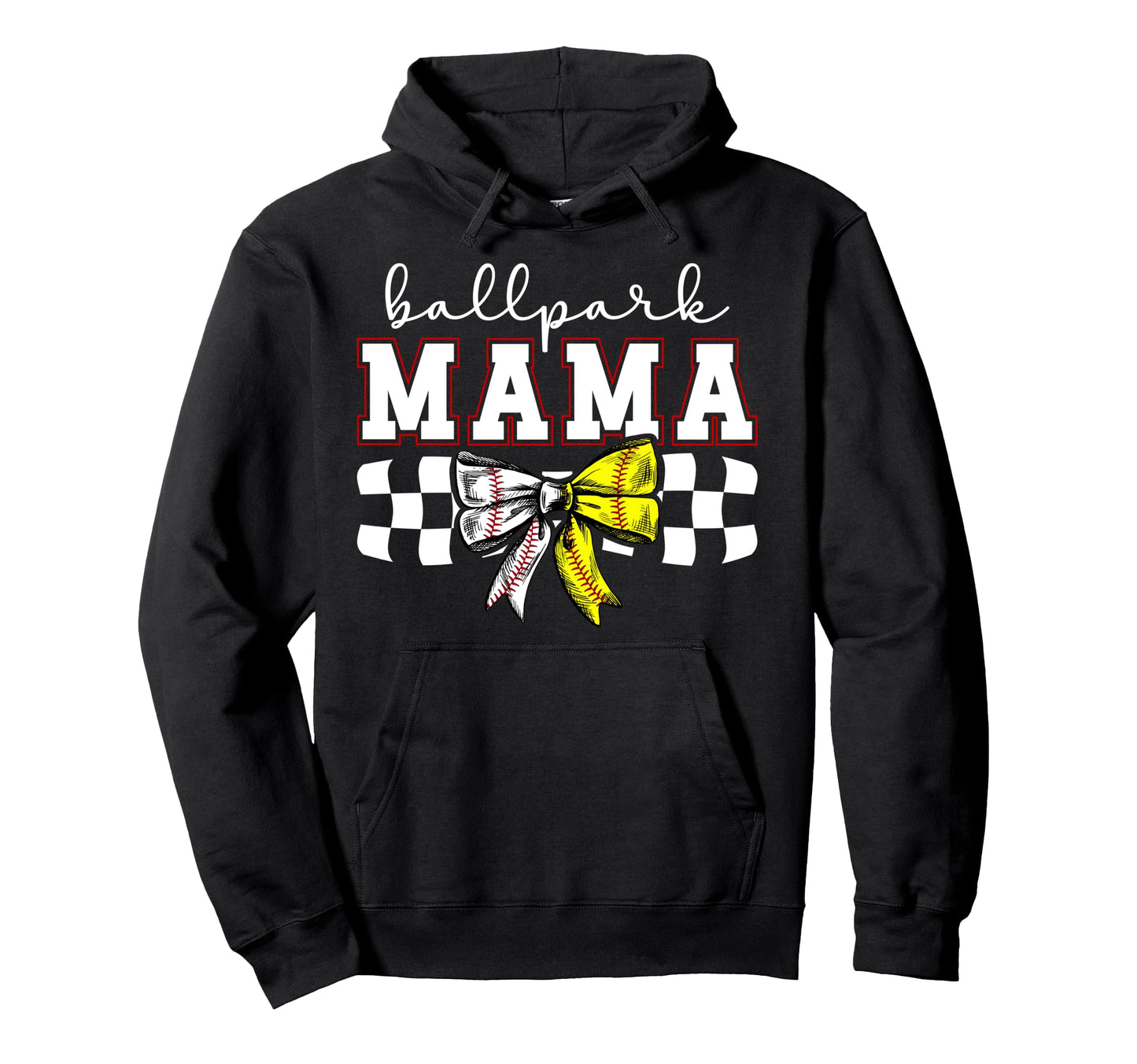 Ballpark Mama Coquette Softball Hoodie - Streetwear Style Men Women - T-Shirt, Sweatshirt, Hoodie