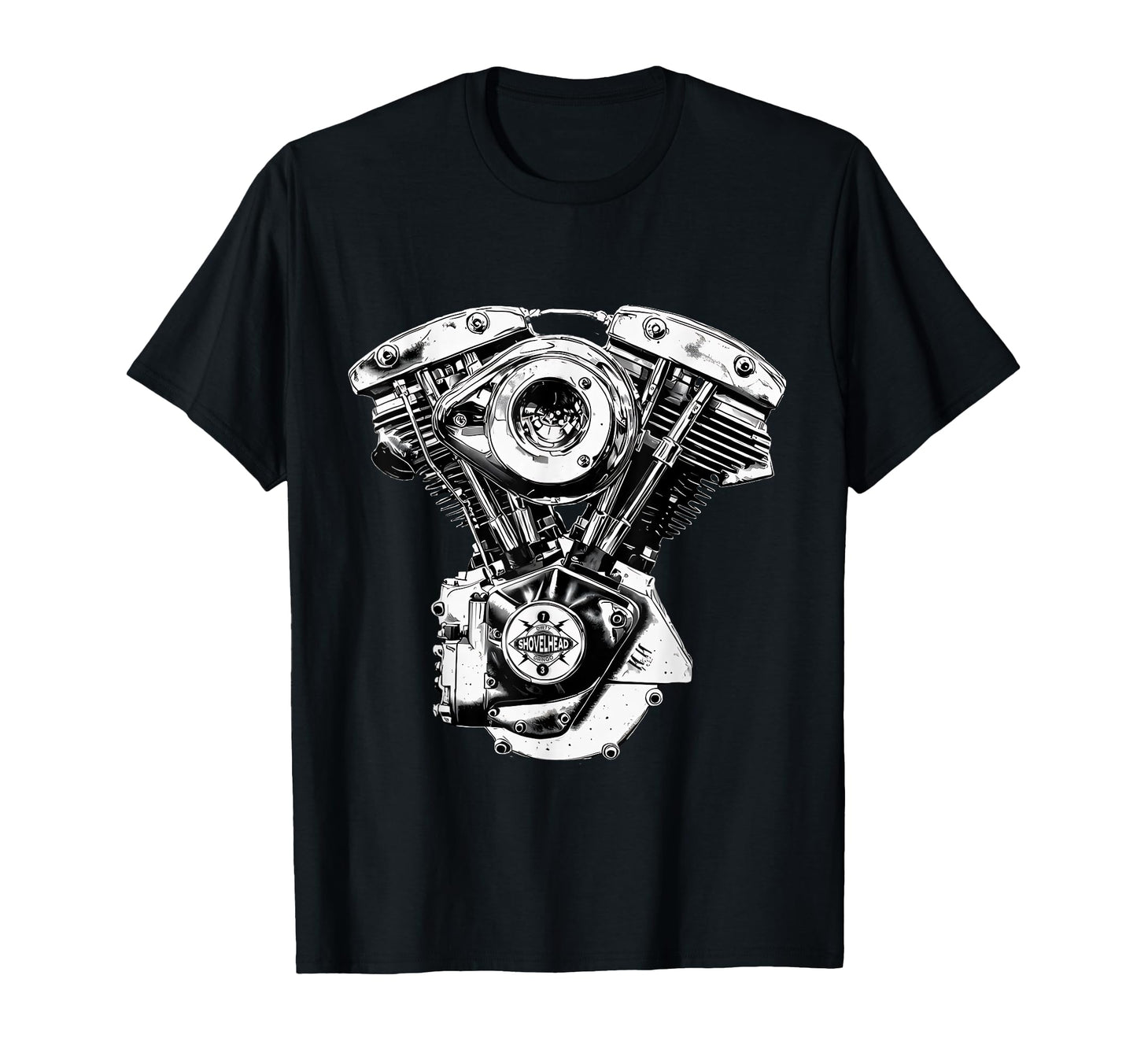 1973 Shovelhead Motorcycle Hd Engine T-Shirt - Graphic Print Men Women - T-Shirt, Sweatshirt, Hoodie