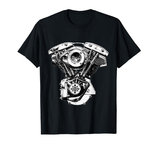 1973 Shovelhead Motorcycle Hd Engine T-Shirt - Graphic Print Men Women - T-Shirt, Sweatshirt, Hoodie
