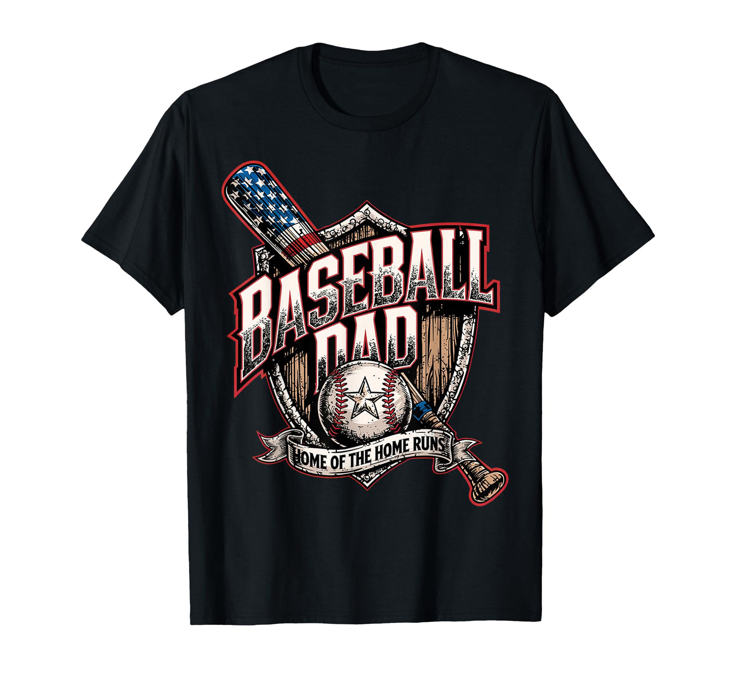 American Baseball Dad Baseball Dad T-Shirt - Casual Everyday Wear Men Women - T-Shirt, Sweatshirt, Hoodie