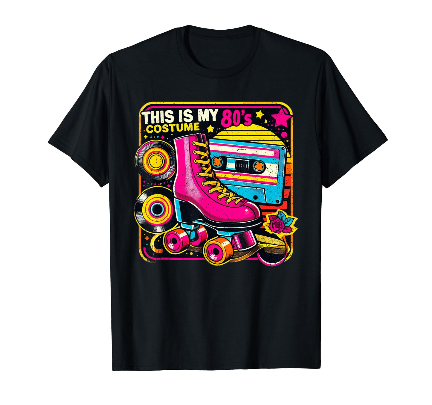 Roller Skates This Is My 80S Costume 80S T-Shirt - Custom Art Print Unisex - T-Shirt, Sweatshirt, Hoodie