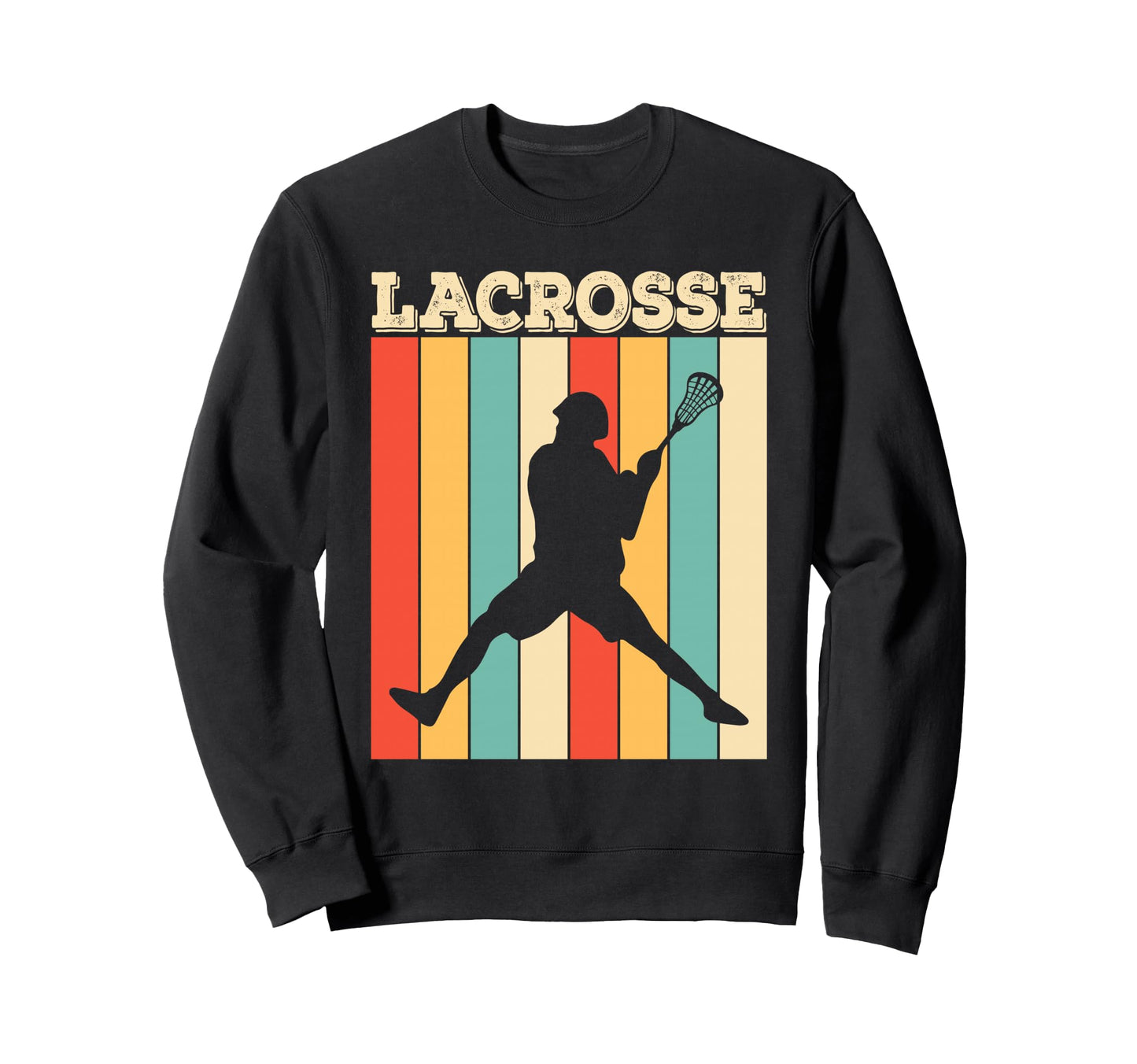 Lacrosse Player Silhouette Sport Sweatshirt - Streetwear Style for Adults - T-Shirt, Sweatshirt, Hoodie