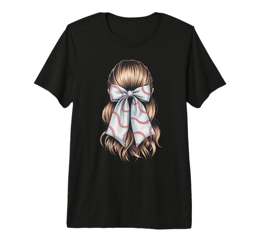 Baseball Coquette Bow Baseball Mom Tri T-Shirt - Fun Novelty Design Unisex - T-Shirt, Sweatshirt, Hoodie