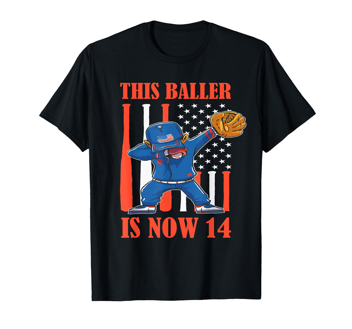 14 Year Old Happy 14Th Birthday Baseball T-Shirt - Novelty Apparel Unisex - T-Shirt, Sweatshirt, Hoodie