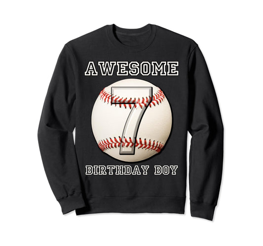 7 Years Old Baseball Themed 7Th Sweatshirt - Fun Novelty Design Men Women - T-Shirt, Sweatshirt, Hoodie