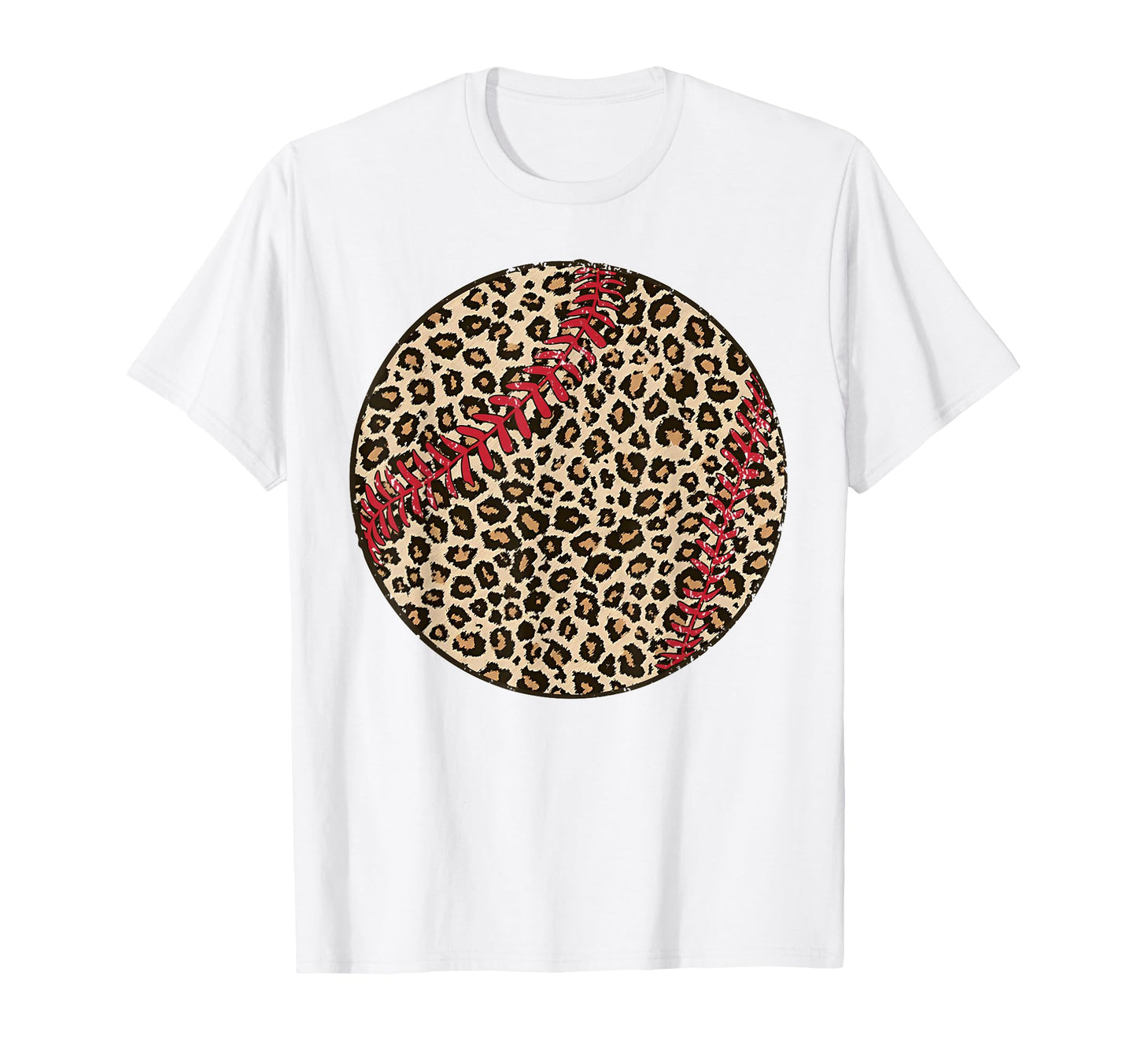 Leopard Baseball Season Baseball Mom T-Shirt - Novelty Apparel for Adults - T-Shirt, Sweatshirt, Hoodie
