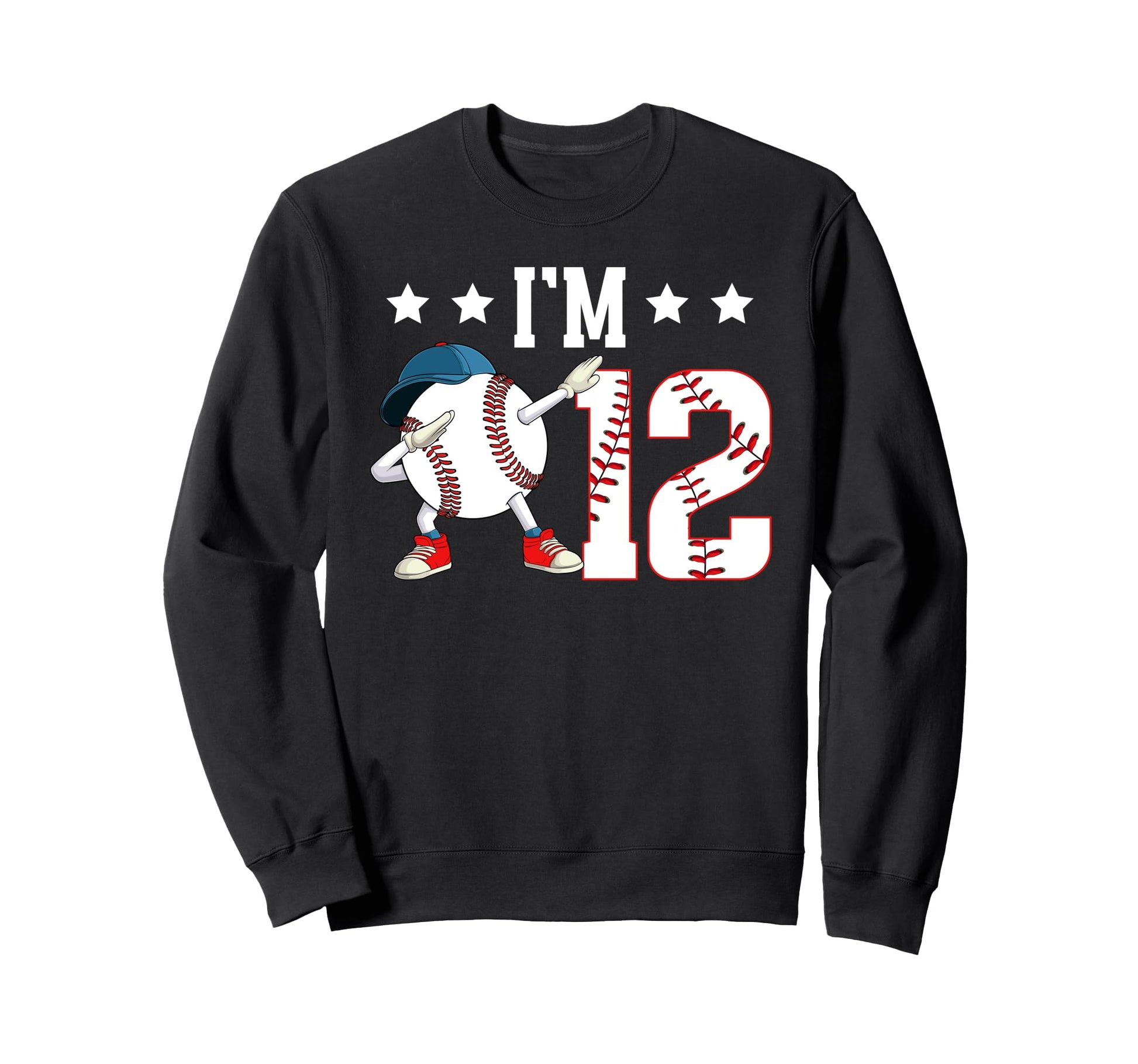 12Th Baseball Birthday Twelve Year Old Sweatshirt - Graphic Print Unisex - T-Shirt, Sweatshirt, Hoodie