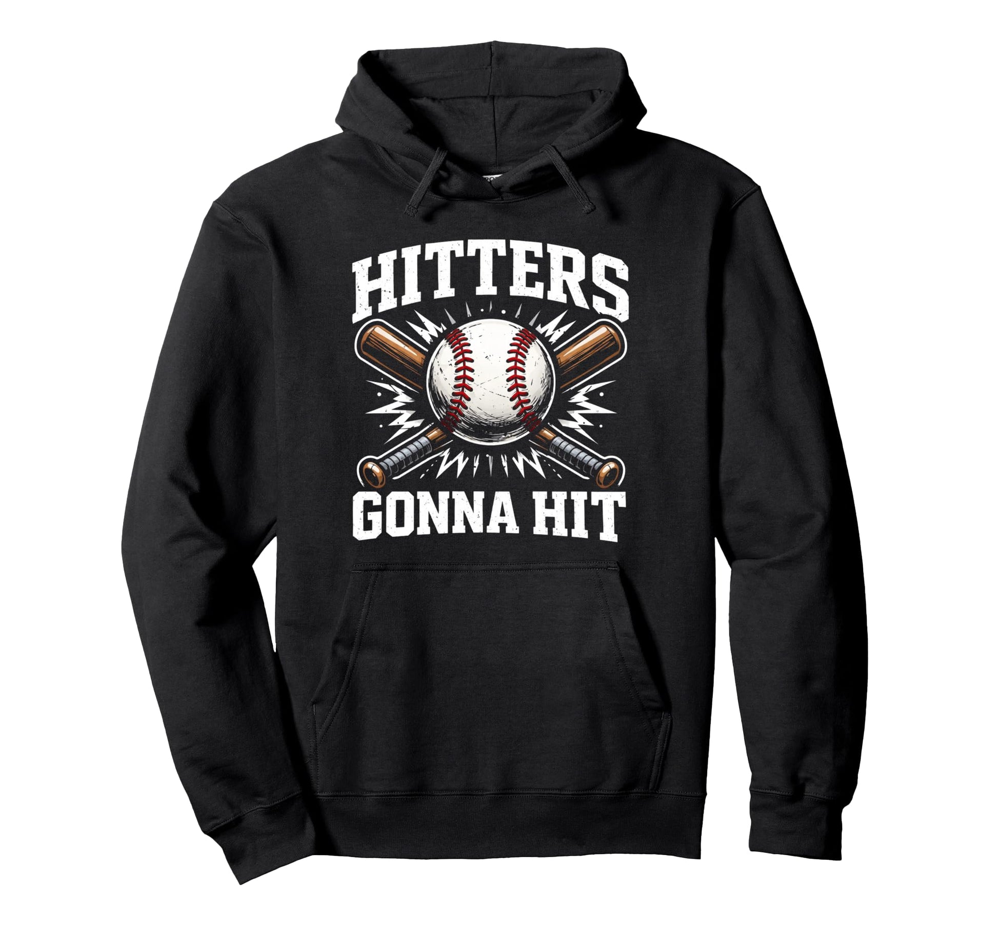 Hitters Gonna Hit Funny Home Run Hoodie - Unique Graphic for Adults - T-Shirt, Sweatshirt, Hoodie