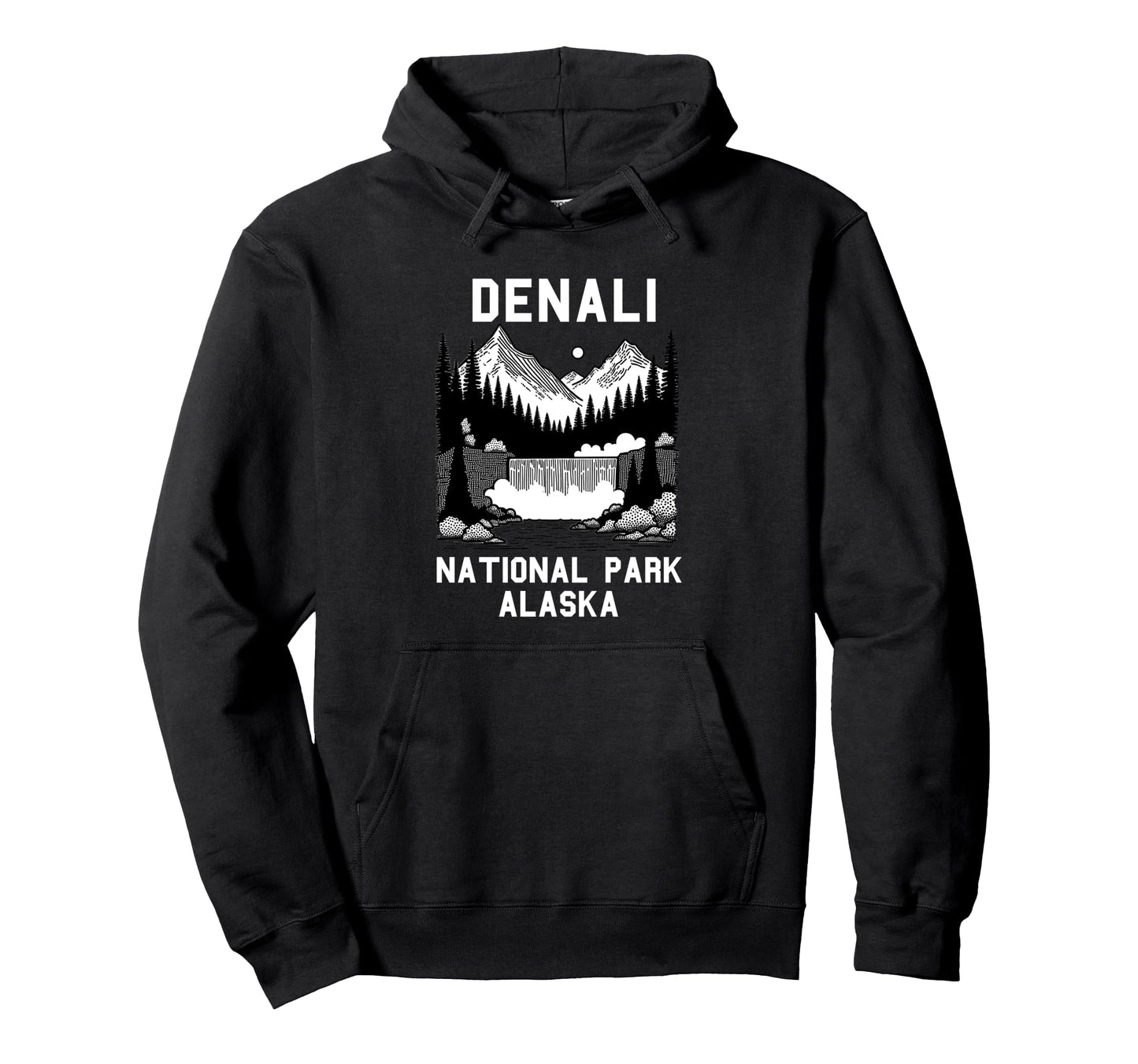 Denali National Park Souvenir Alaska Hoodie - Custom Art Print Unisex - T-Shirt, Sweatshirt, Hoodie