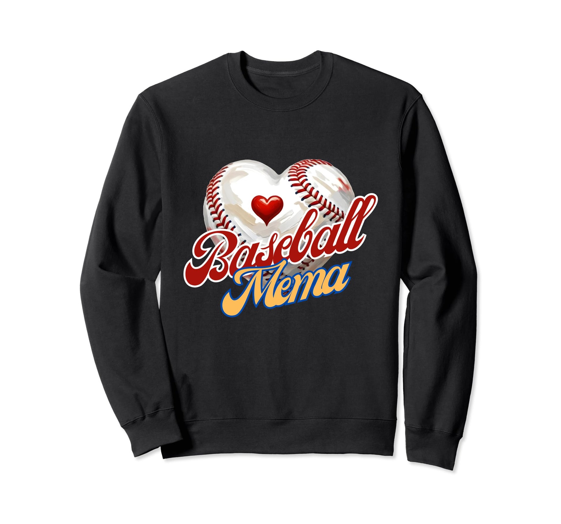Baseball Mema Grandma Loves Sweatshirt - Casual Everyday Wear Men Women - T-Shirt, Sweatshirt, Hoodie