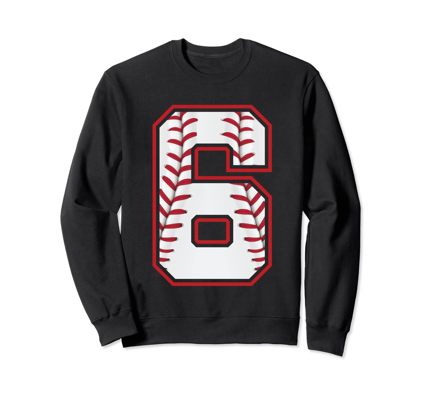 Baseball Player 6 Years Old Sweatshirt - Casual Everyday Wear Men Women - T-Shirt, Sweatshirt, Hoodie