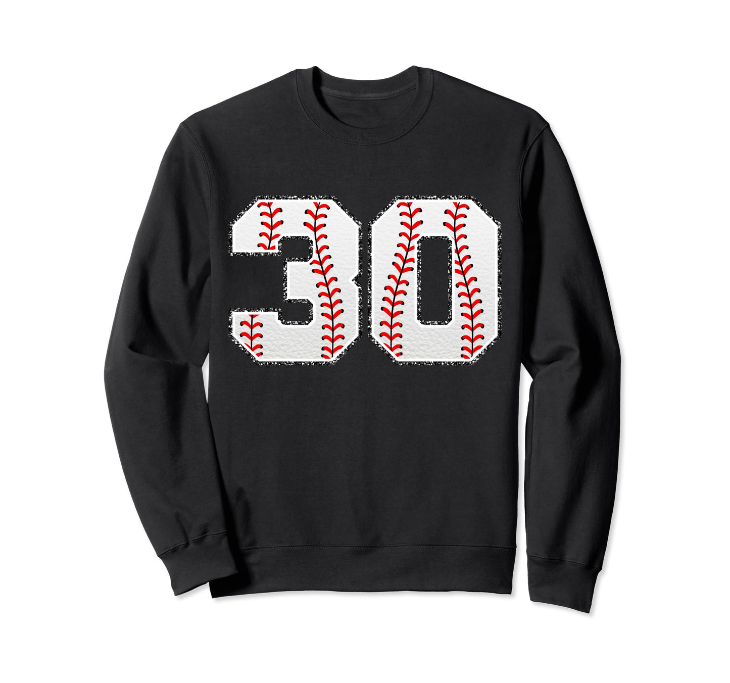 Number 30 Baseball Distressed Number Sweatshirt - Novelty Apparel Men Women - T-Shirt, Sweatshirt, Hoodie