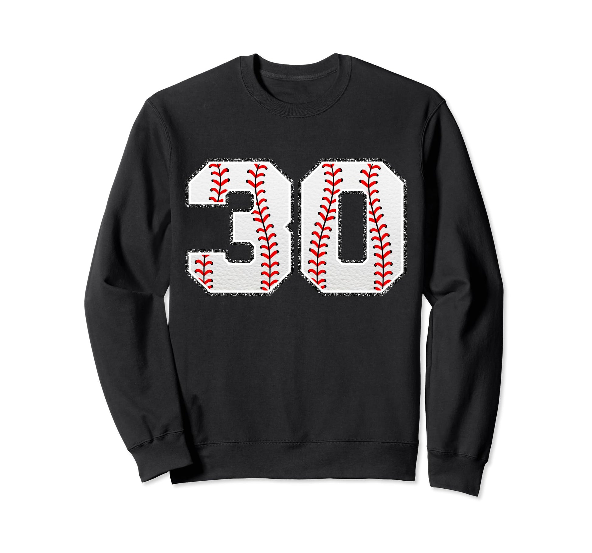 Number 30 Baseball Distressed Number Sweatshirt - Novelty Apparel Men Women - T-Shirt, Sweatshirt, Hoodie