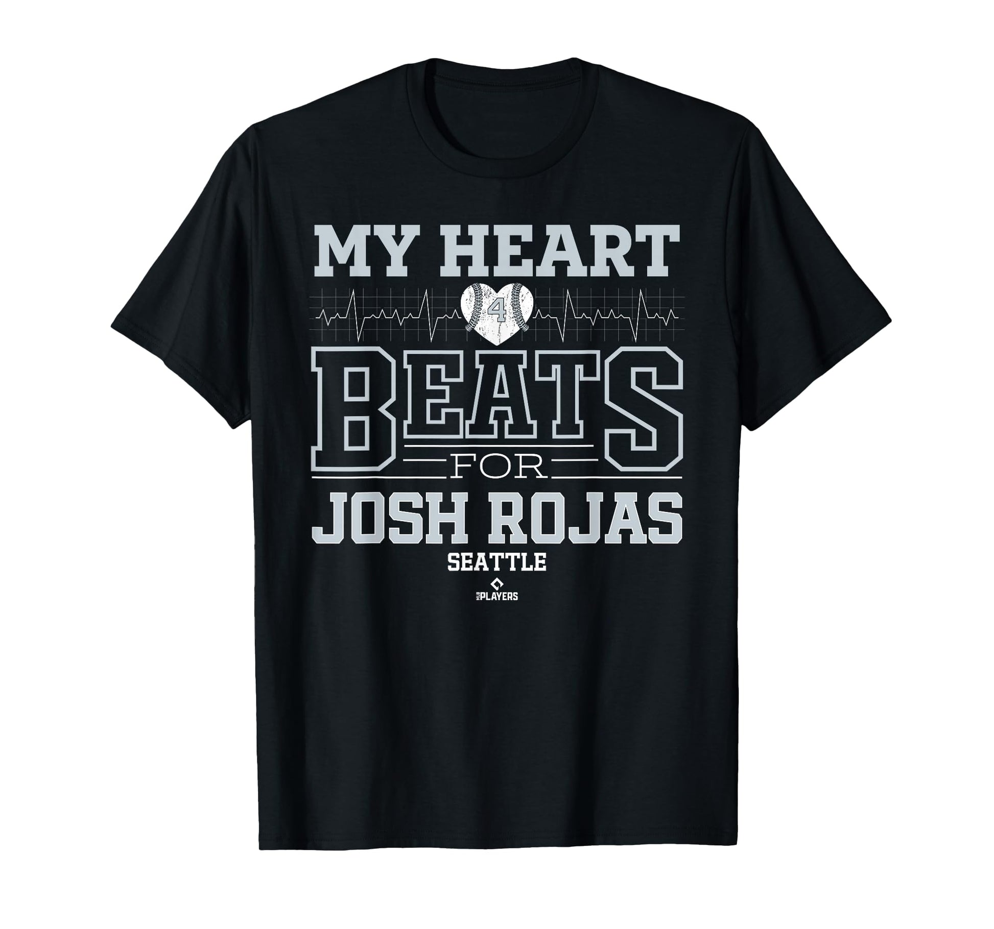 My Heart Beats Josh Rojas Seattle T-Shirt - Unique Graphic for Adults - T-Shirt, Sweatshirt, Hoodie