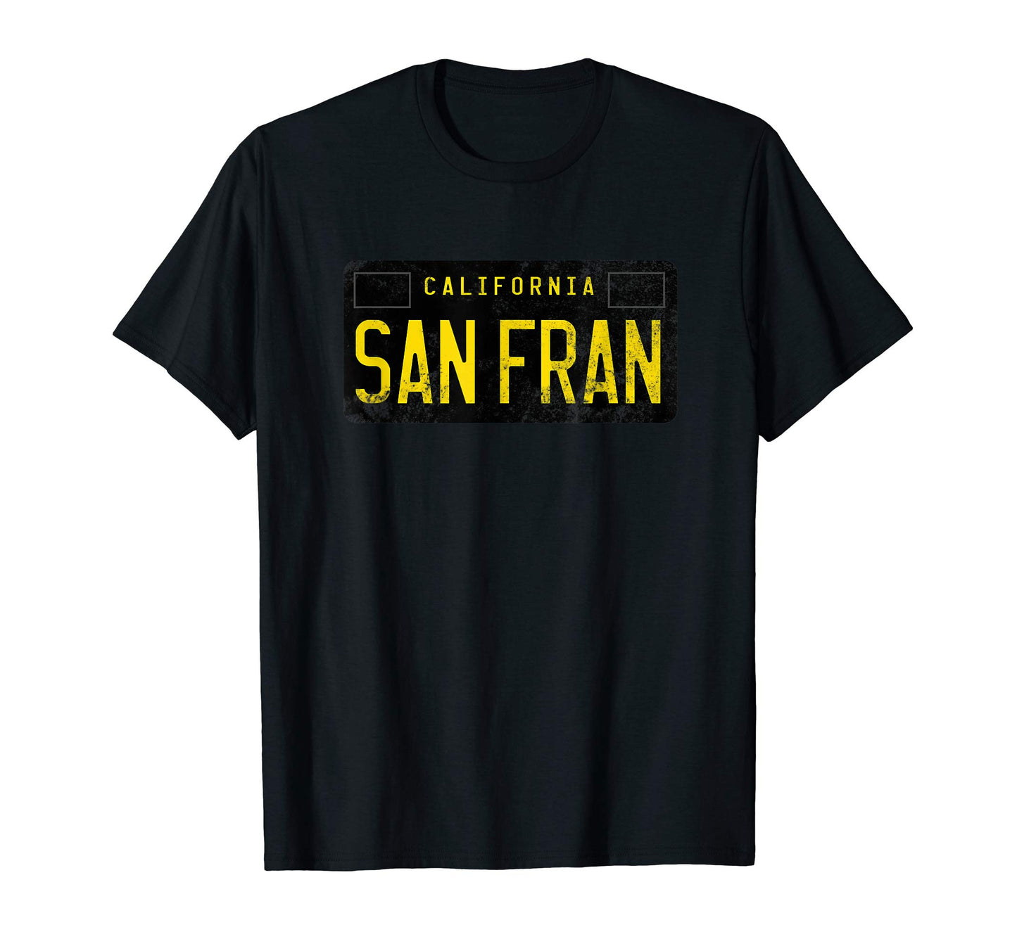 West Coast Plates Ca Plate Distressed San T-Shirt - Unique Graphic Unisex - T-Shirt, Sweatshirt, Hoodie