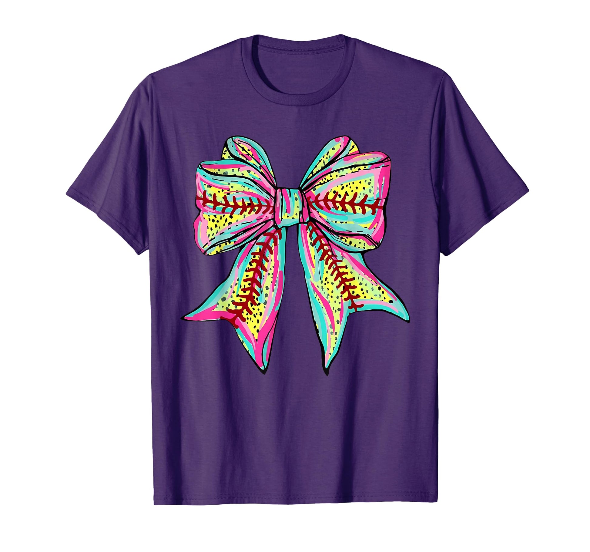 Baseball Softball Coquette Bow Game Day T-Shirt - Novelty Apparel Unisex - T-Shirt, Sweatshirt, Hoodie