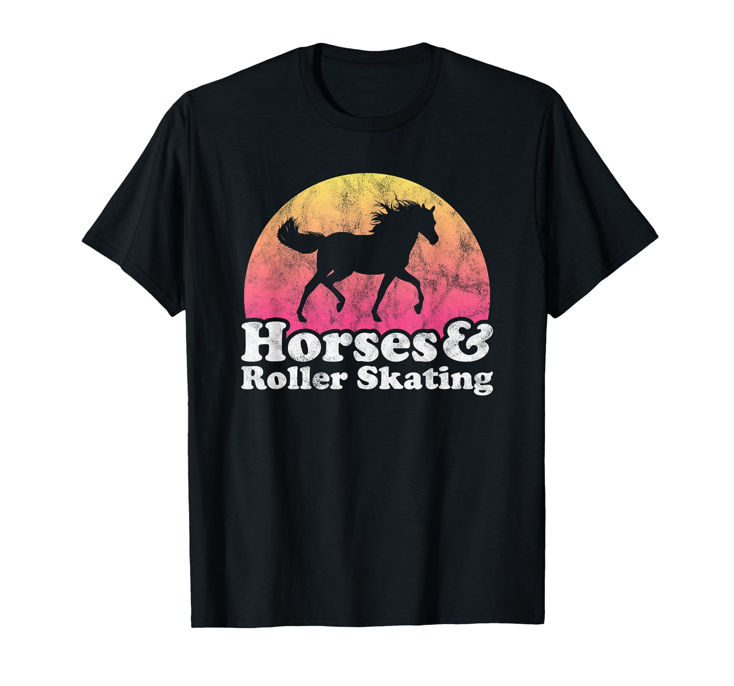 Horse And Roller Skates Or Horses T-Shirt - Trendy Graphic for Adults - T-Shirt, Sweatshirt, Hoodie