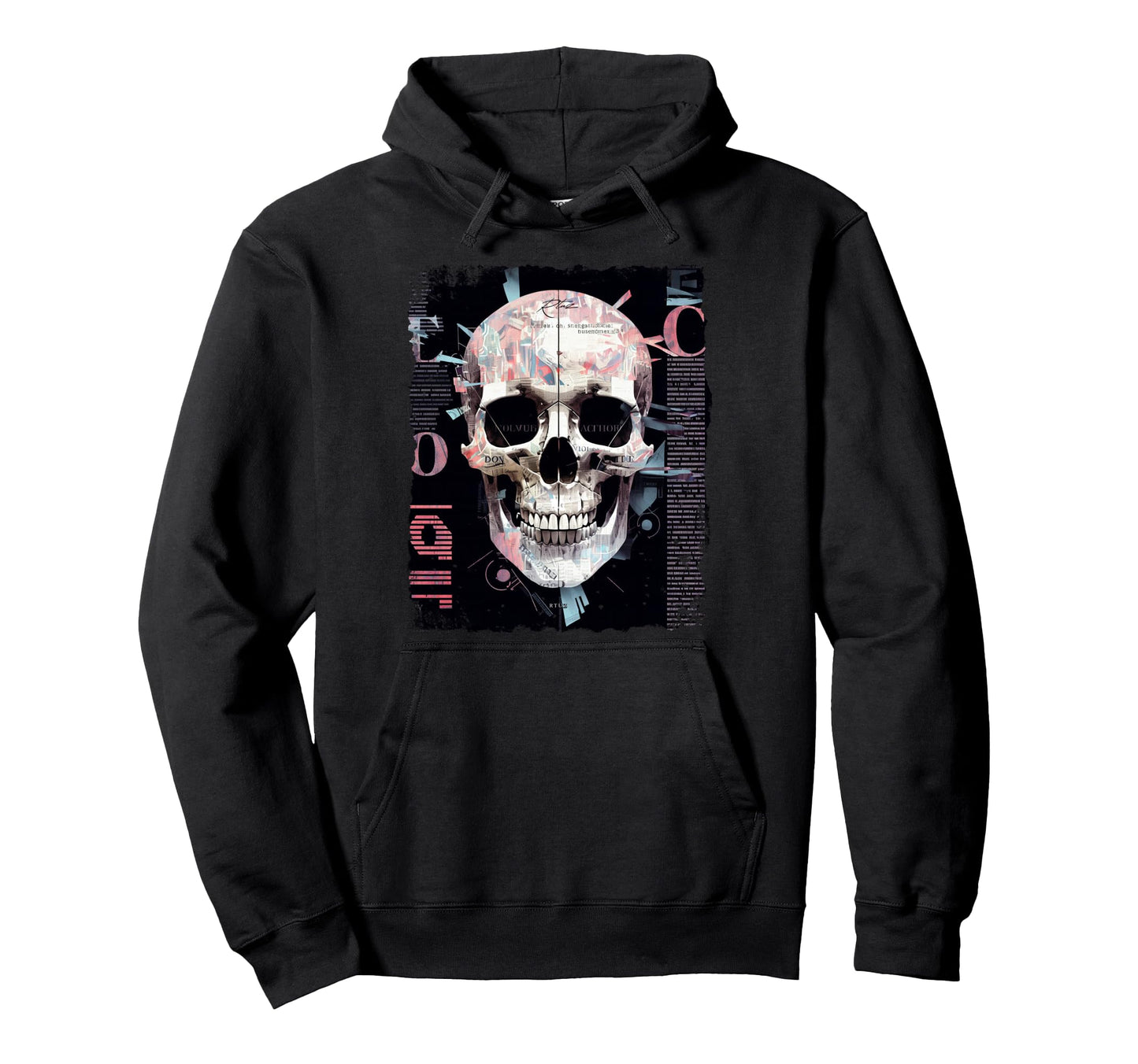 Aesthetic Streetwear Skull Hoodie - Custom Art Print for Adults - T-Shirt, Sweatshirt, Hoodie