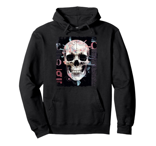Aesthetic Streetwear Skull Hoodie - Custom Art Print for Adults - T-Shirt, Sweatshirt, Hoodie