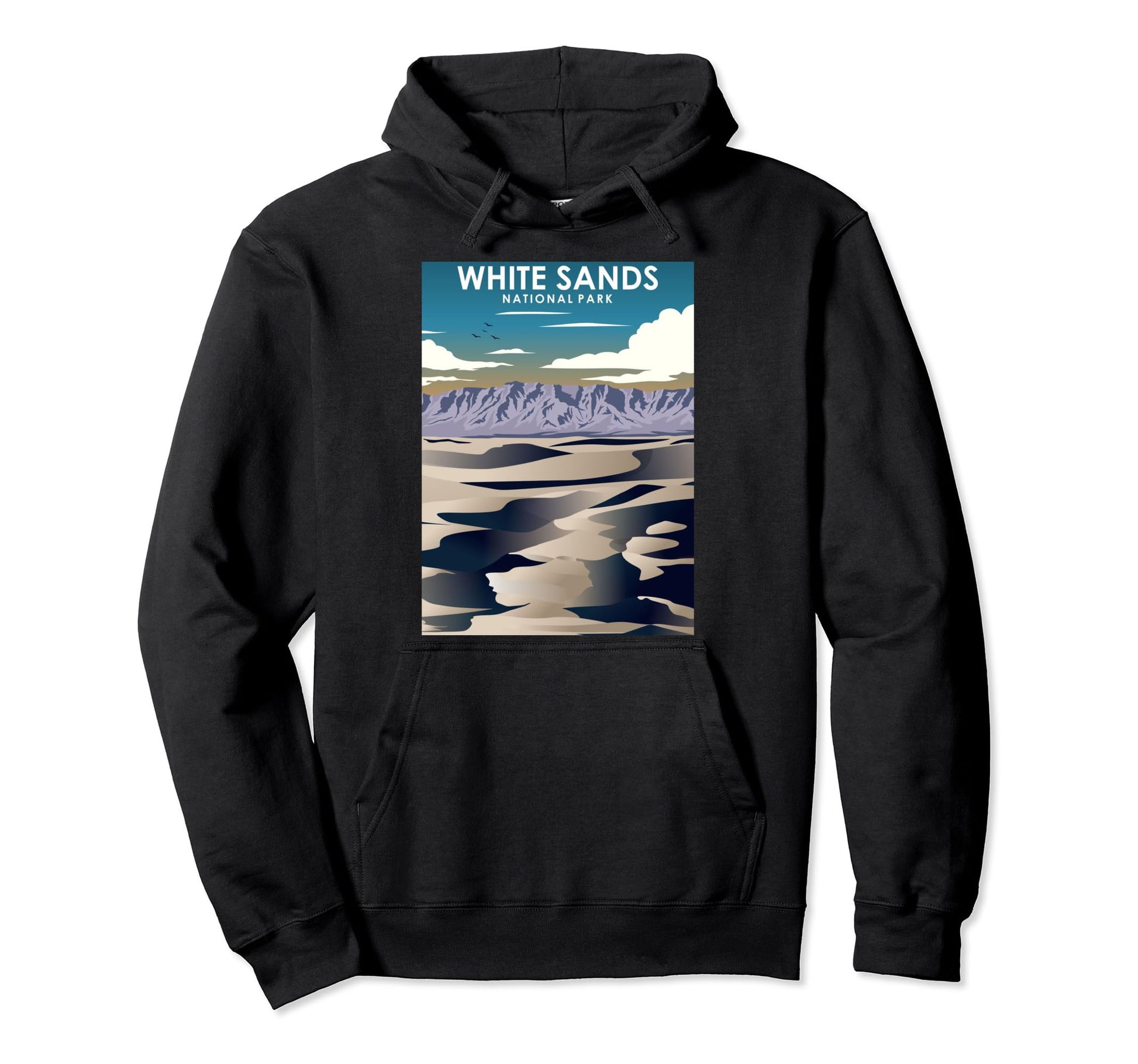 White Sands National Park New Mexico Hoodie - Minimalist Print Men Women - T-Shirt, Sweatshirt, Hoodie