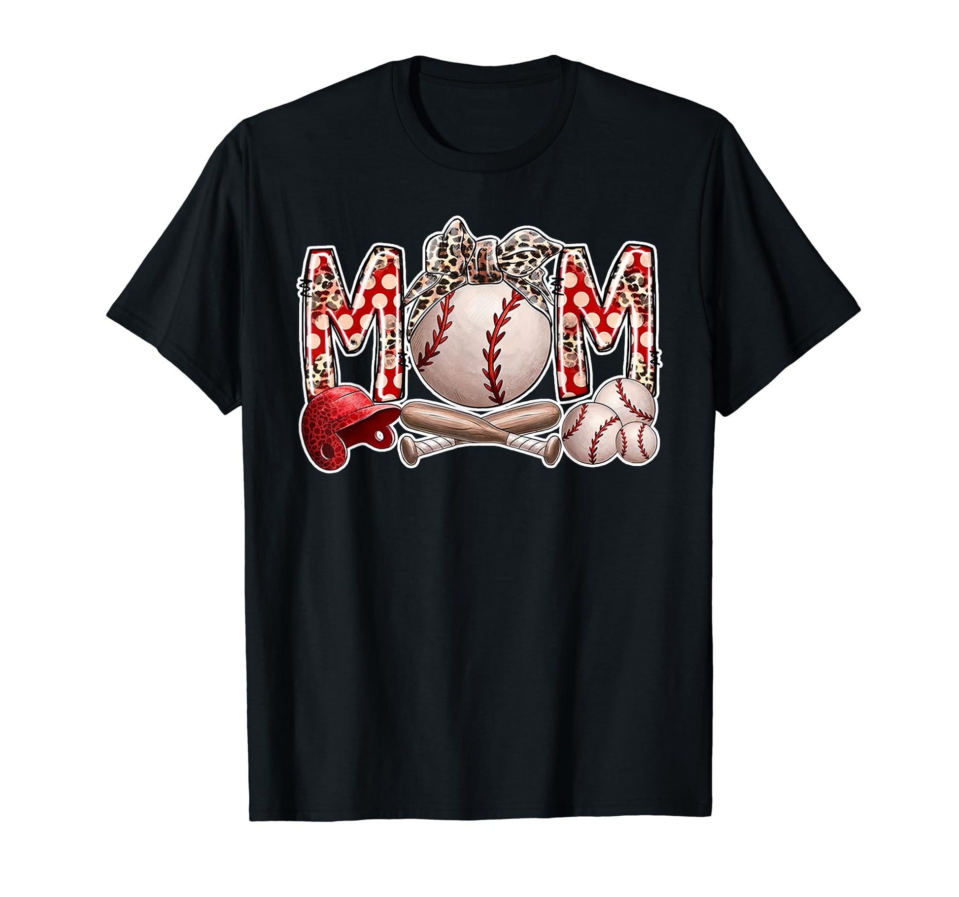 Baseball Mom Leopard Bandana Gift From Son T-Shirt - Unique Graphic Unisex - T-Shirt, Sweatshirt, Hoodie