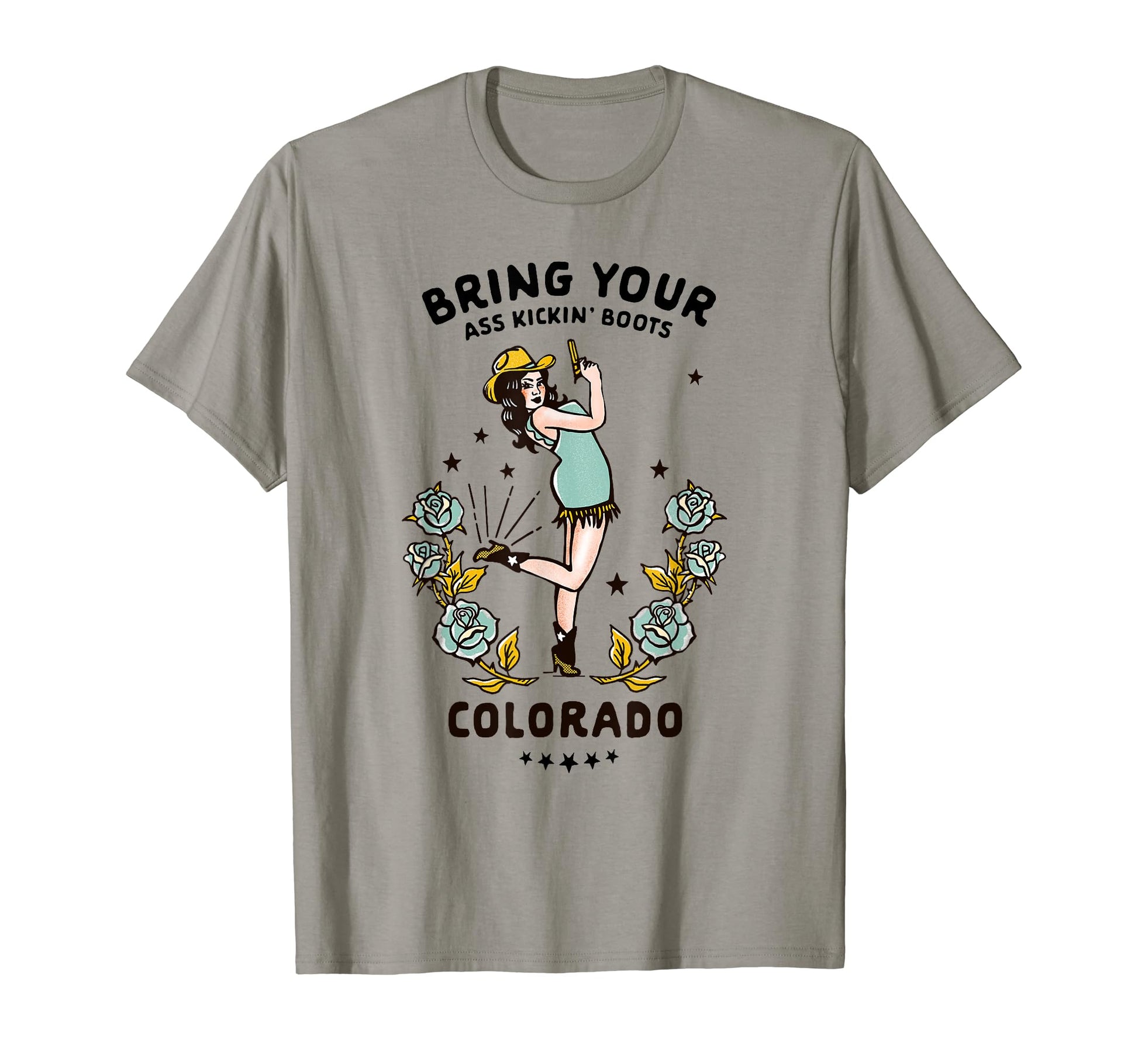 Colorado Western Cowgirl Wild West T-Shirt - Fun Novelty Design for Adults - T-Shirt, Sweatshirt, Hoodie