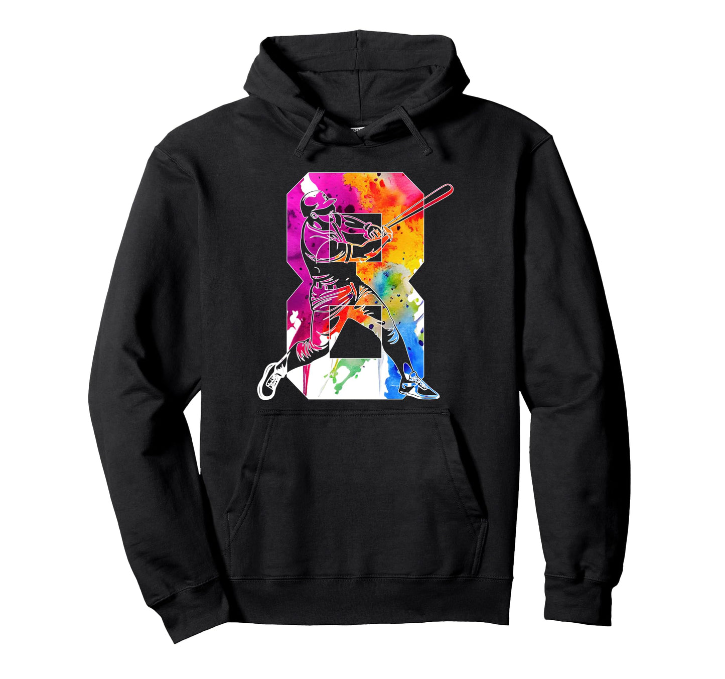 Number 8 Years Baseball 8Th Birthday Hoodie - Unique Graphic Men Women - T-Shirt, Sweatshirt, Hoodie