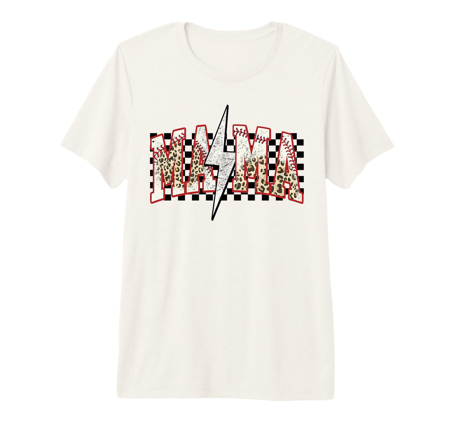 Baseball Mama Lightning Bolt T-Shirt - Custom Art Print for Adults - T-Shirt, Sweatshirt, Hoodie