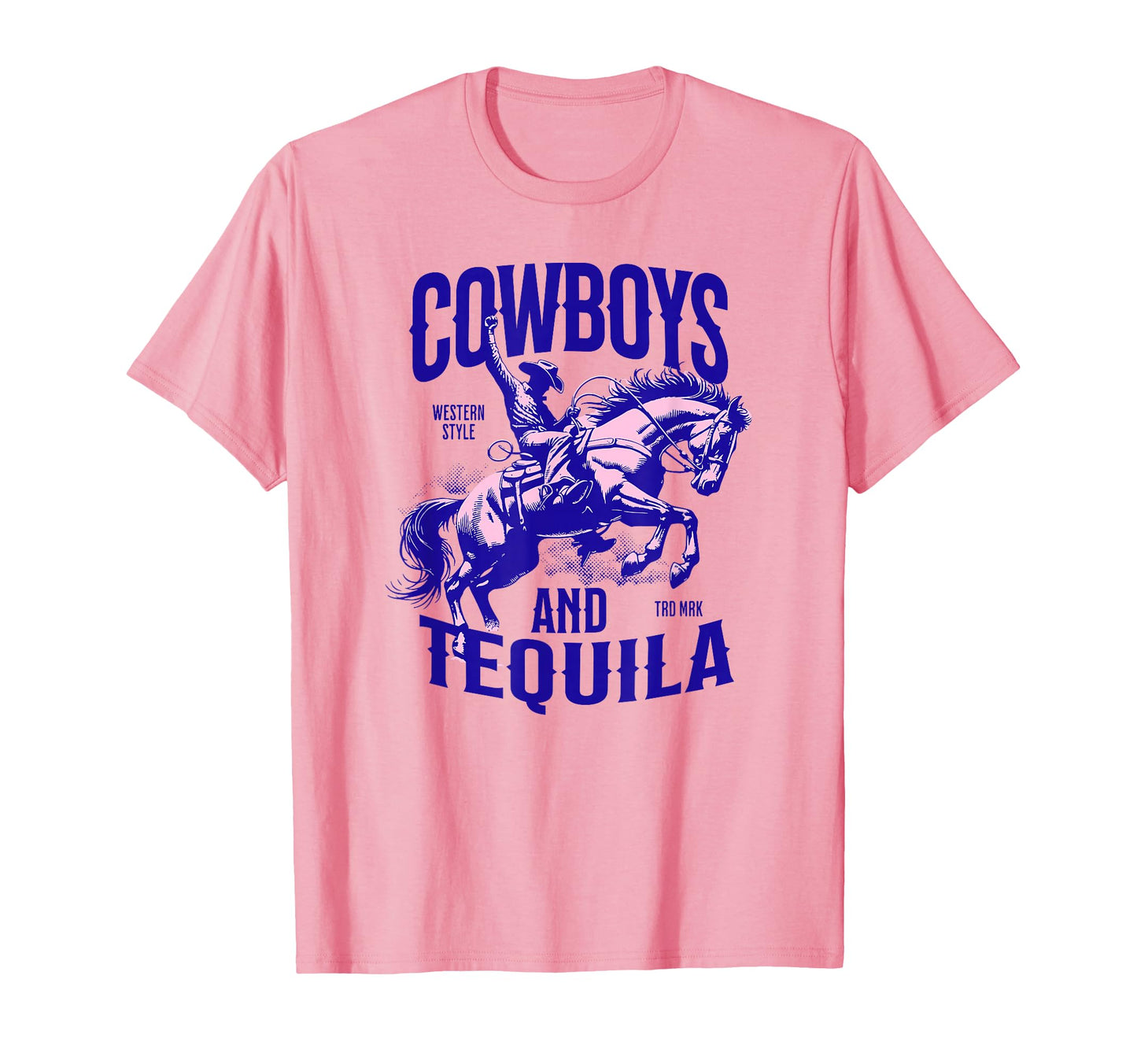 Cowboys And Tequila Western T-Shirt - Minimalist Print for Adults - T-Shirt, Sweatshirt, Hoodie