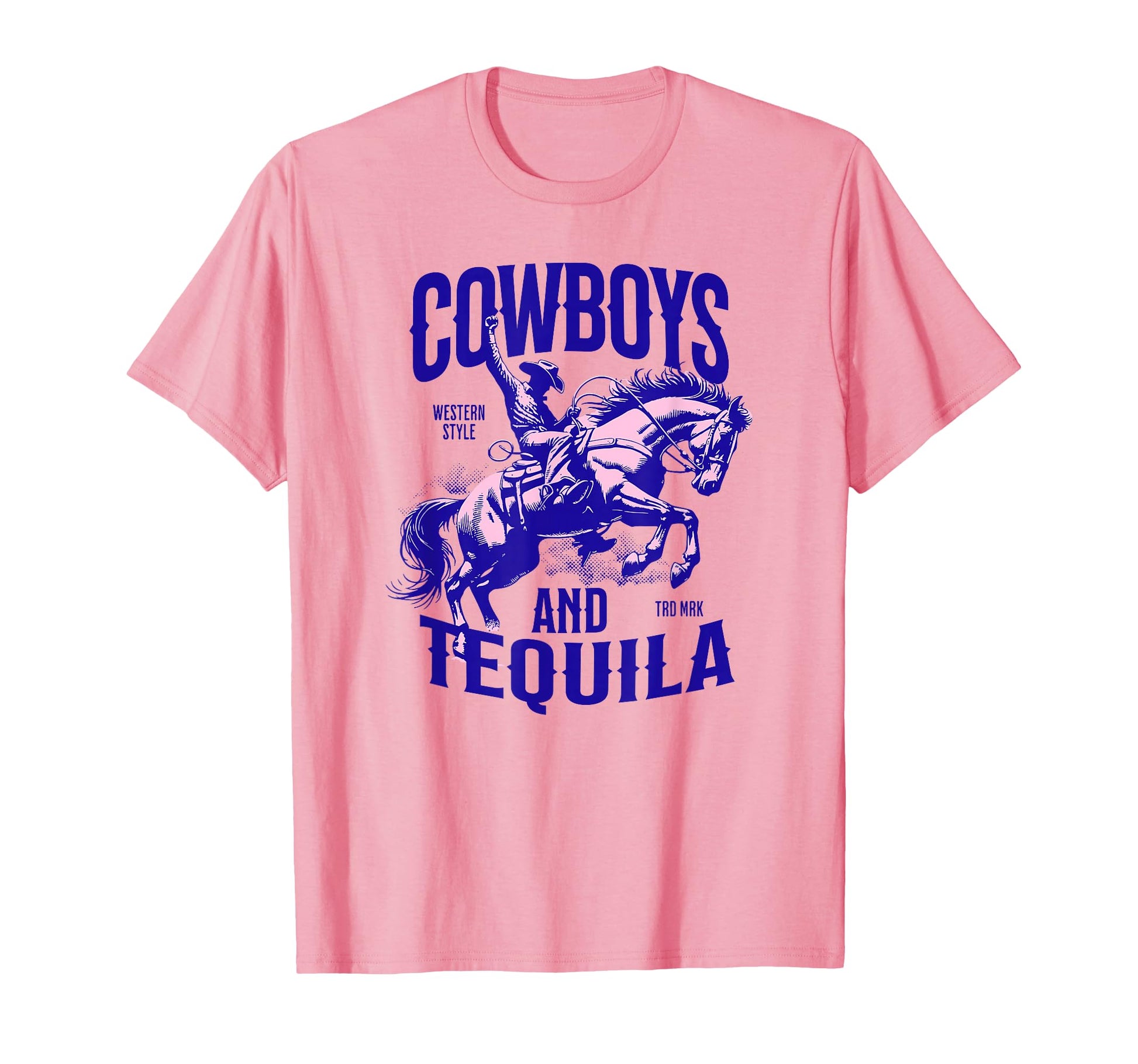 Cowboys And Tequila Western T-Shirt - Minimalist Print for Adults - T-Shirt, Sweatshirt, Hoodie