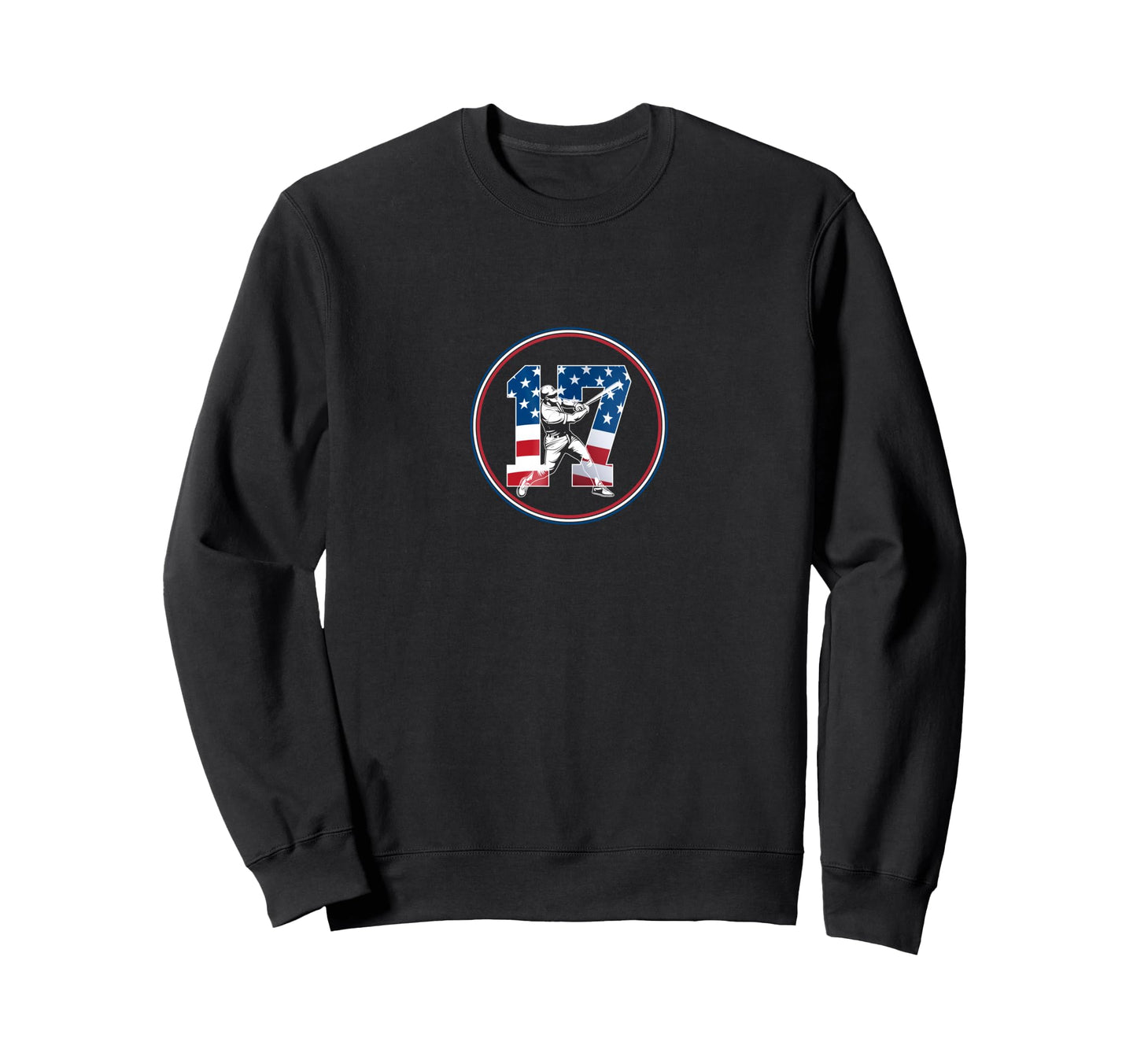 Number 17 Years Baseball 17Th Sweatshirt - Trendy Graphic for Adults - T-Shirt, Sweatshirt, Hoodie