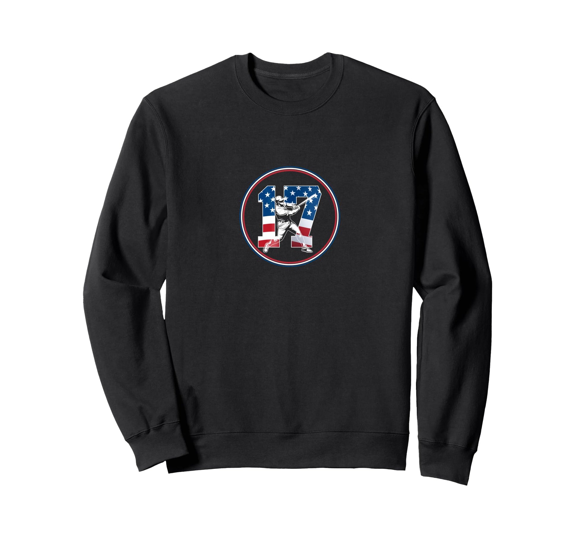Number 17 Years Baseball 17Th Sweatshirt - Trendy Graphic for Adults - T-Shirt, Sweatshirt, Hoodie