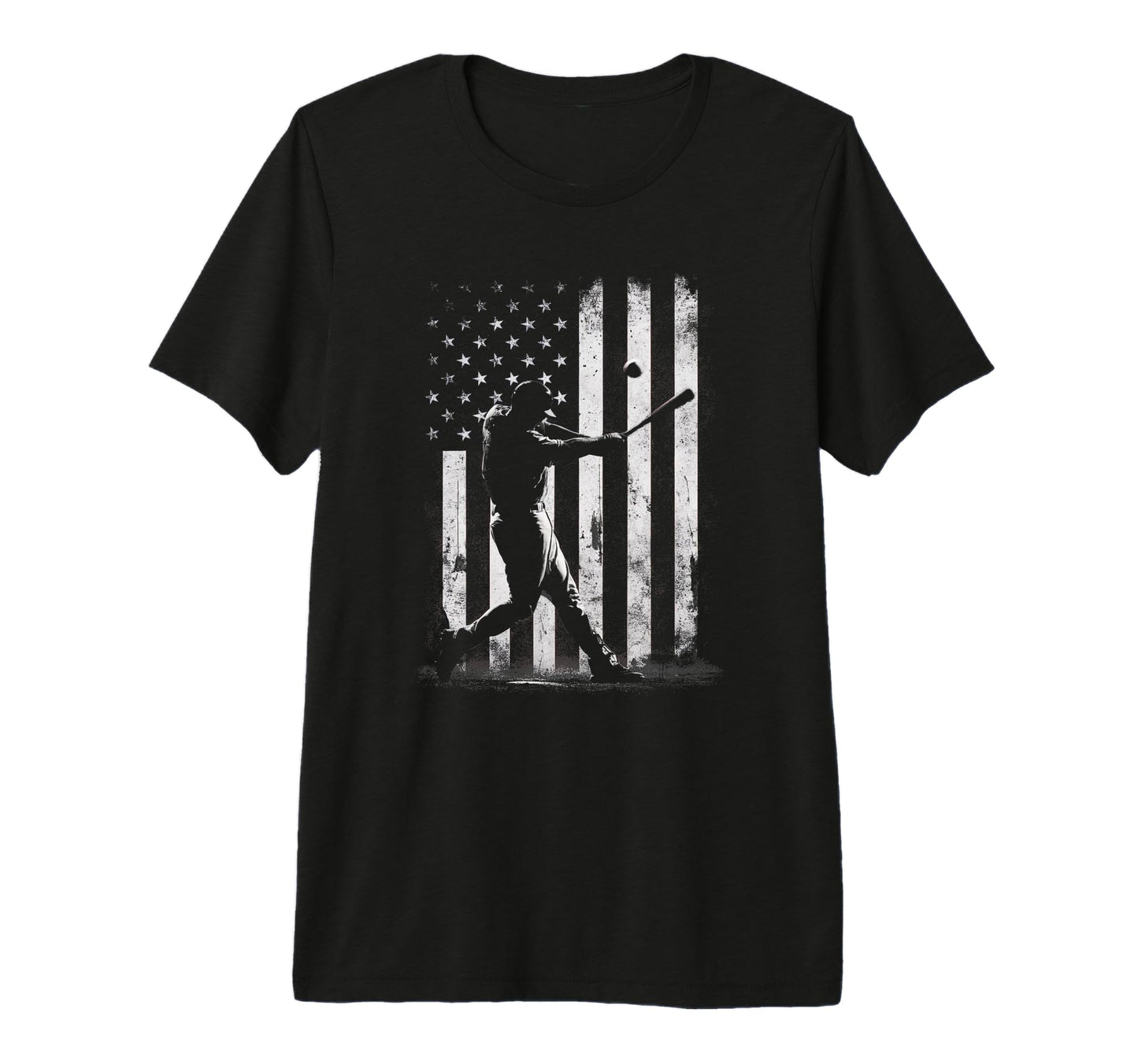 American Flag Baseball Player T-Shirt - Fun Novelty Design for Adults - T-Shirt, Sweatshirt, Hoodie