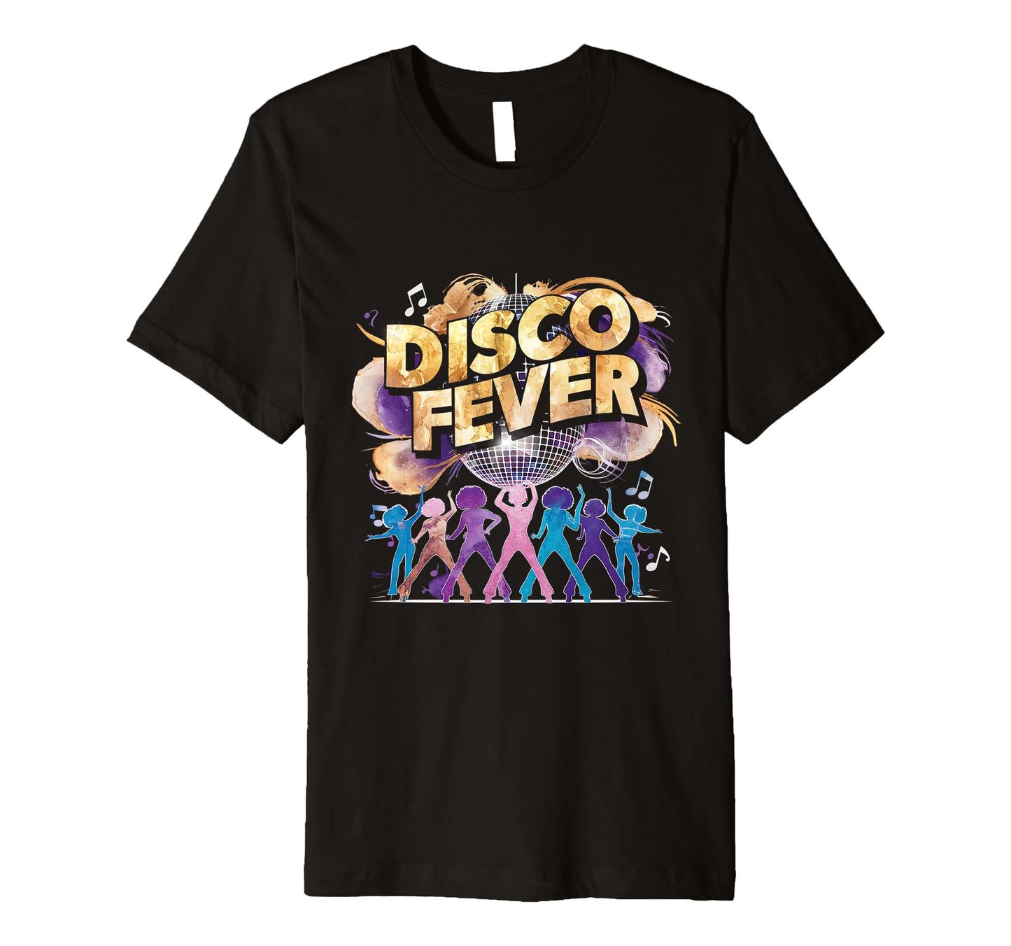 1970S Disco Fever Music Watercolor T-Shirt - Aesthetic Graphic for Adults - T-Shirt, Sweatshirt, Hoodie