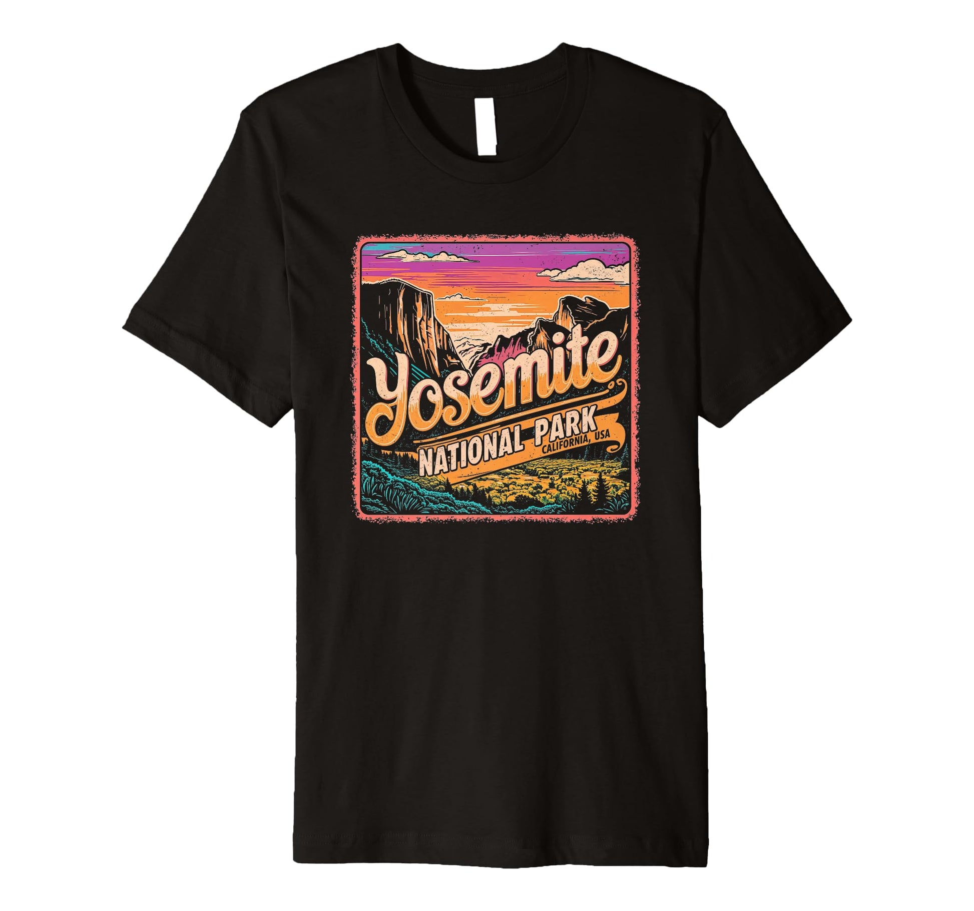 Yosemite National Park Sunset Landscape T-Shirt - Trendy Graphic Unisex - T-Shirt, Sweatshirt, Hoodie