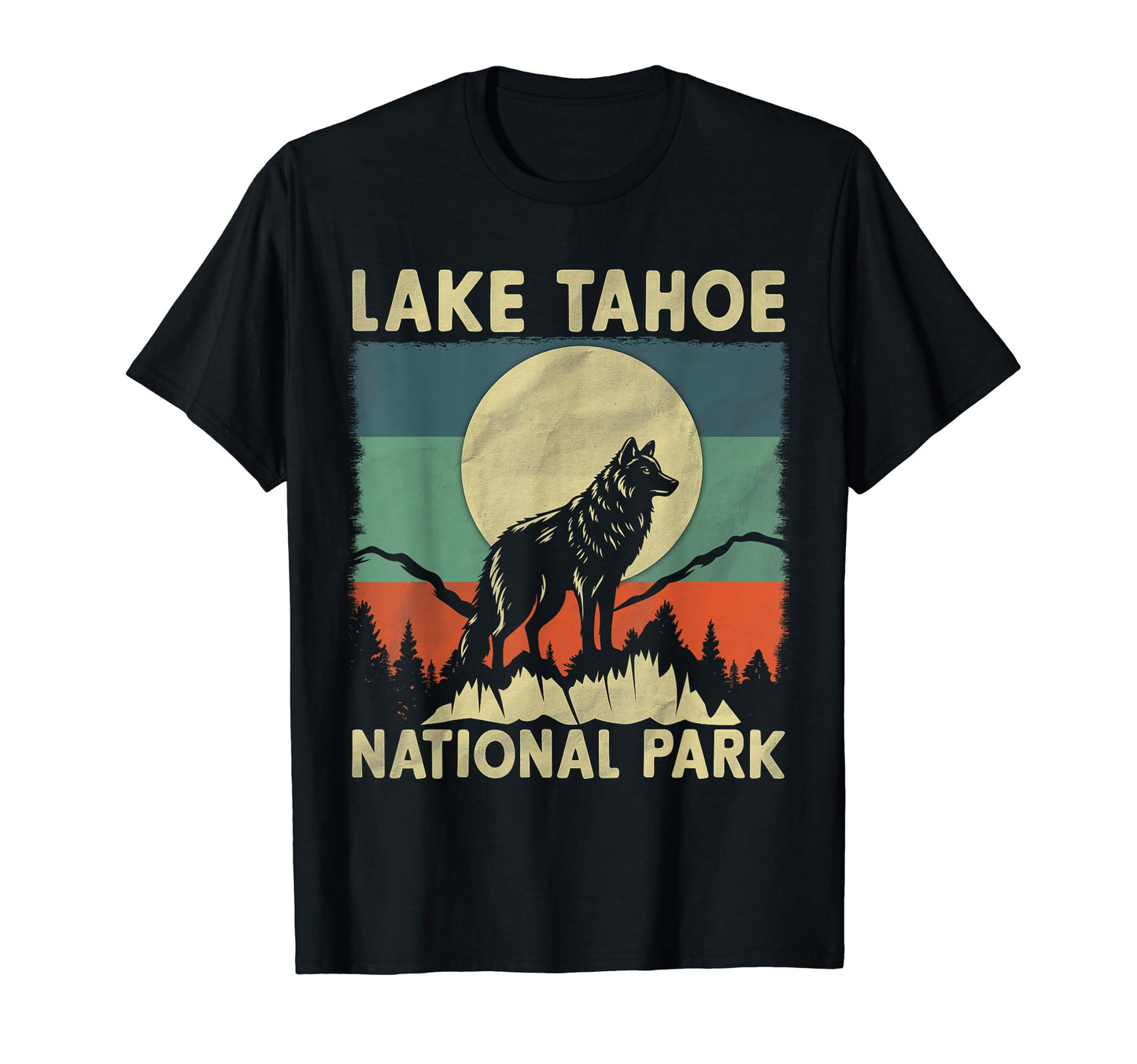Wolf Lake Tahoe National Park T-Shirt - Fun Novelty Design Men Women - T-Shirt, Sweatshirt, Hoodie